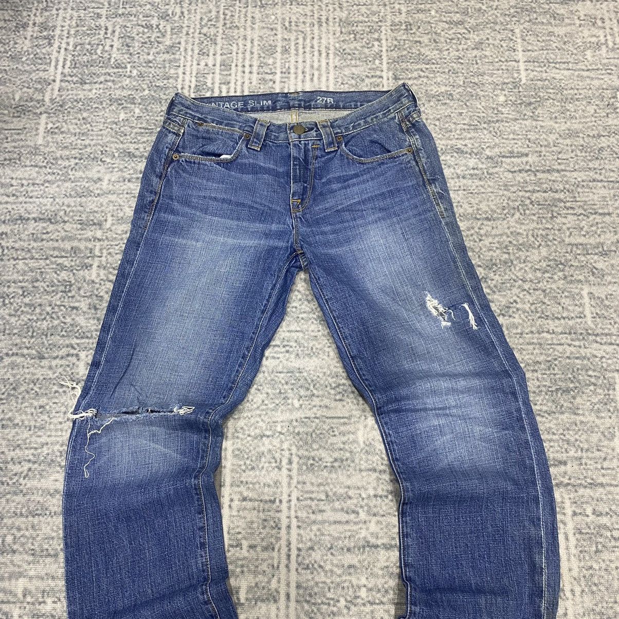 Beauty Beast × Japanese Brand × Vintage Sickk☠️ JCrew Ripped Vintage Washed Jeans 90s Size US 31 - 6 Thumbnail