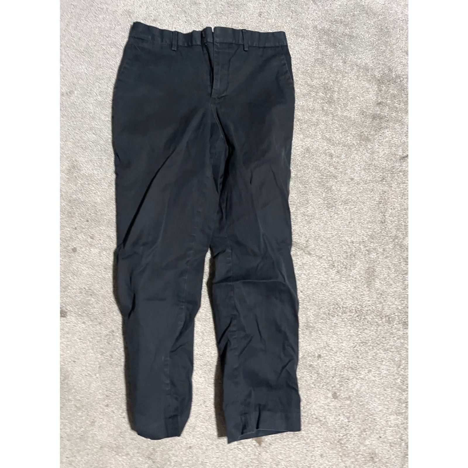 Express Express Mens Stretch Producer Black SOLID Dress Pants 30x30 Regular Fit Dress Pants Mens Black 30 Inseam Straight Front Rise Mid Slant Logo Stretch Size US 30 / EU 46 - 2 Thumbnail