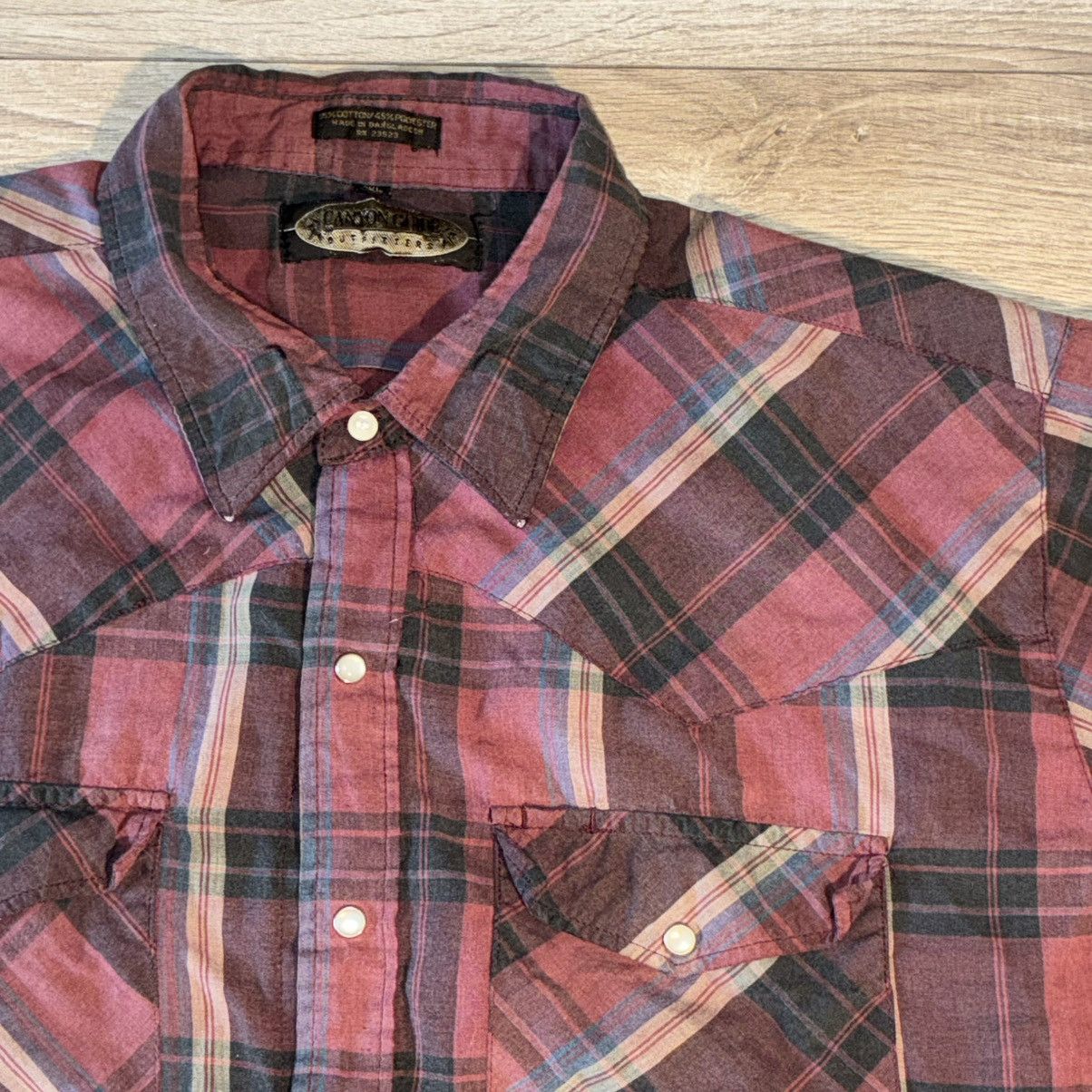 Other Red striped short sleeve pearl snap button up shirt Size US XXL / EU 58 / 5 - 2 Thumbnail