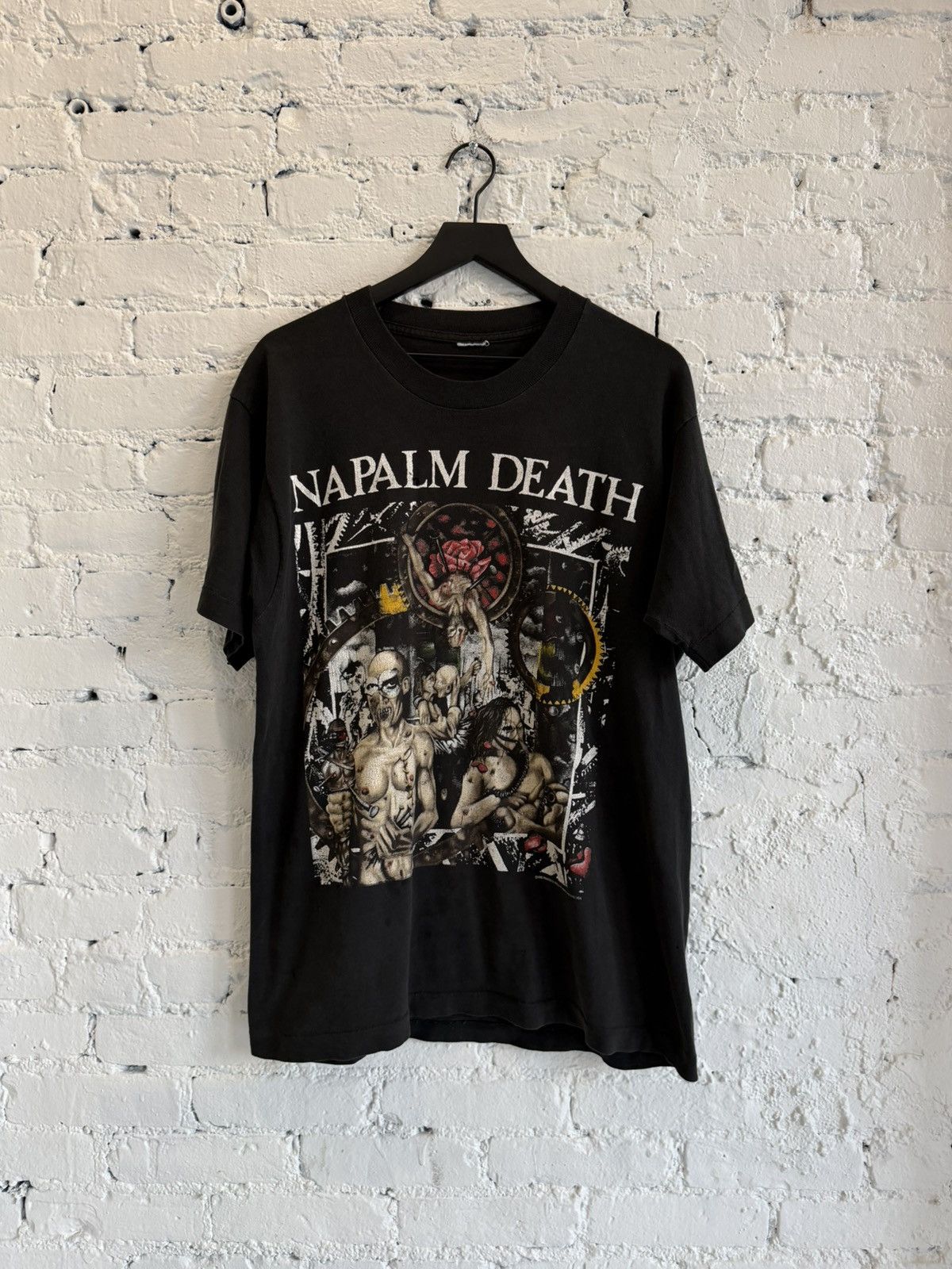 Vintage 1992 NAPALM DEATH ‘CAMPAIGN FOR MUSICAL DESTRUCTION’ TEE Size US XL / EU 56 / 4 - 1 Thumbnail