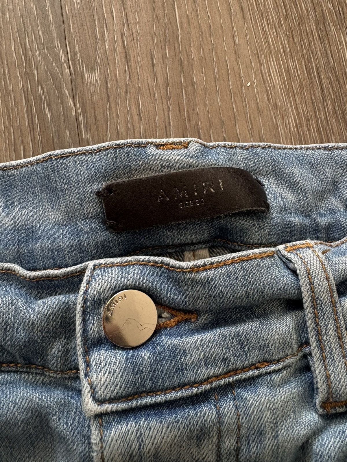Amiri AMIRI logo applique jeans ‘Clay Indigo’ Size US 30 / EU 46 - 5 Thumbnail