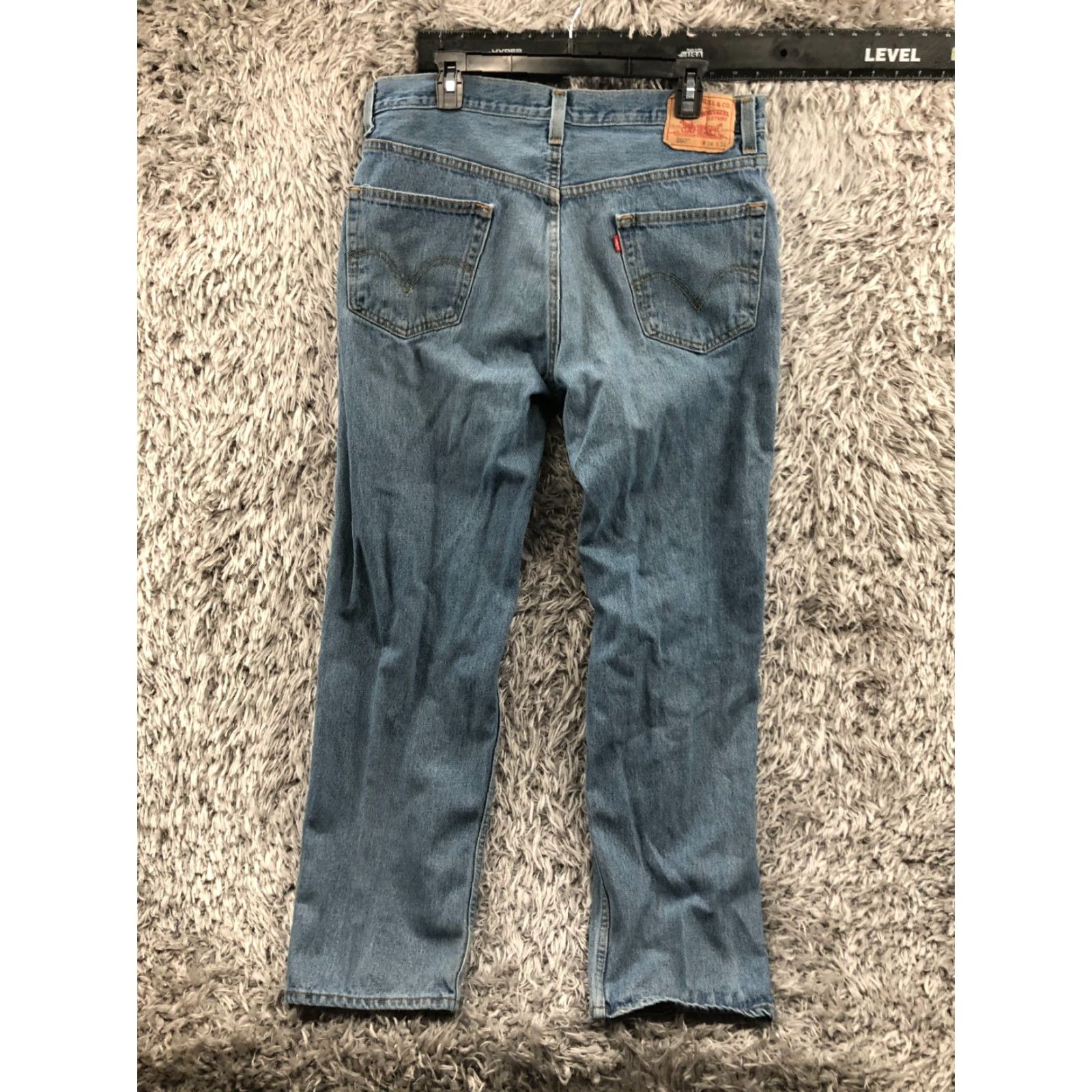 Levi's Levi's 550 Jeans Relaxed Straight Mens Size 36x32 Blue Medium Wash Distressed No Vintage No Size US 36 / EU 52 - 6 Thumbnail