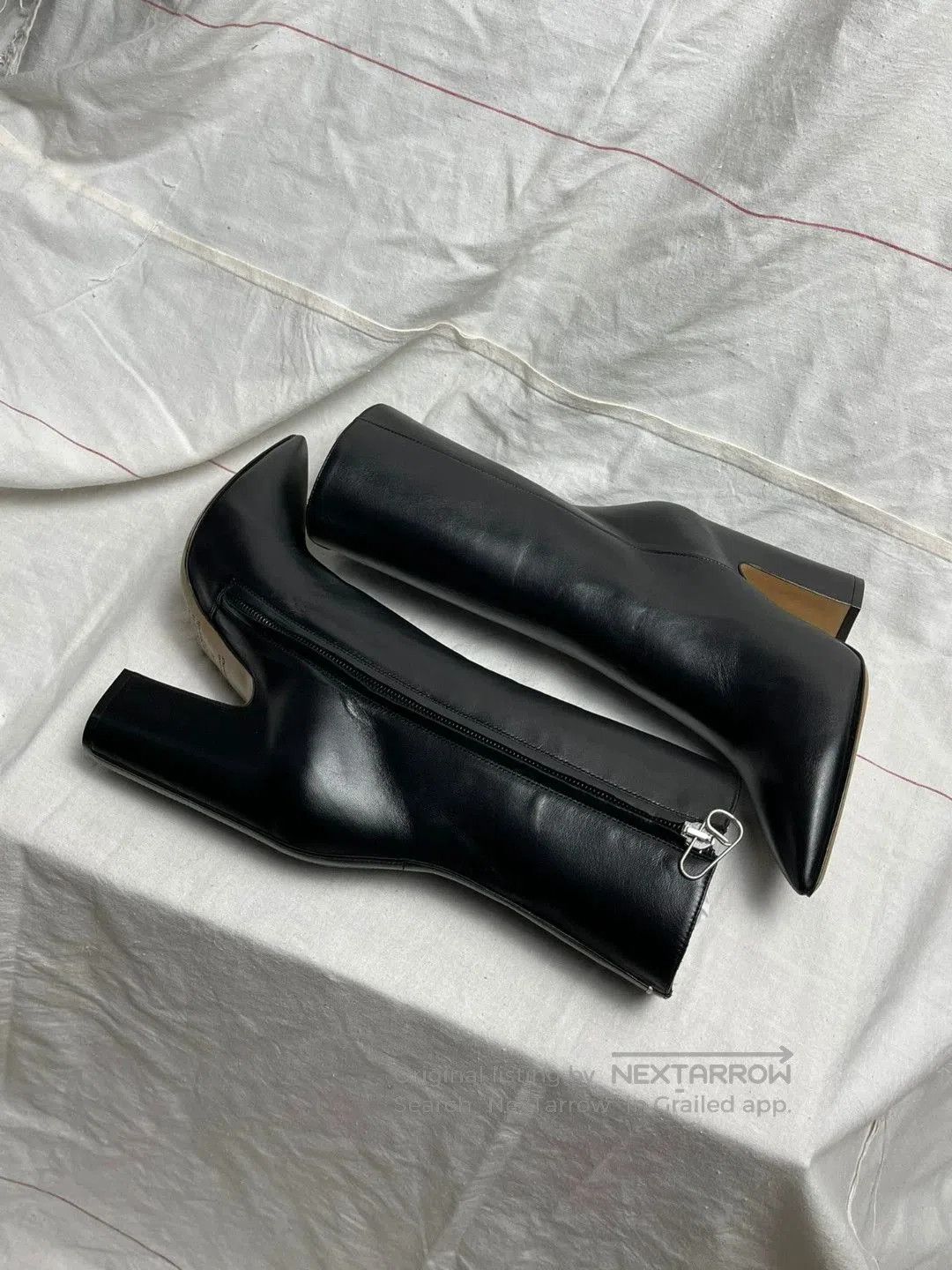 Maison Margiela Maison Margiela Black Heeled Leather Boots. Size US 5 / IT 35 - 1 Thumbnail