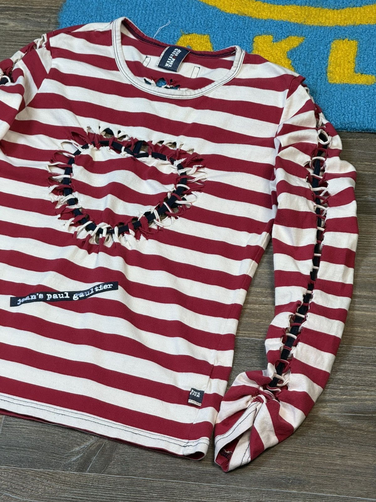Jean Paul Gaultier Vintage Jean Paul Gaultier Heart Anchor Cutout Long Sleeve Size L / US 10 / IT 46 - 4 Thumbnail