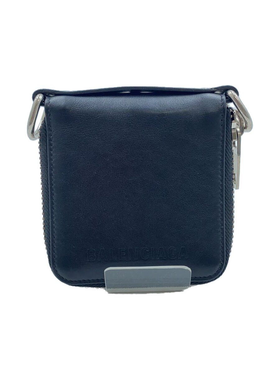 Balenciaga Balenciaga Leather Bi-Fold Wallet Black Size ONE SIZE - 1 Thumbnail