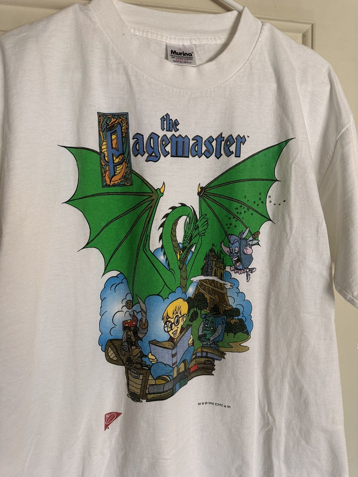 Vintage 1994 The Pagemaster Single Stitch T-Shirt Size US L / EU 52-54 / 3 - 2 Thumbnail