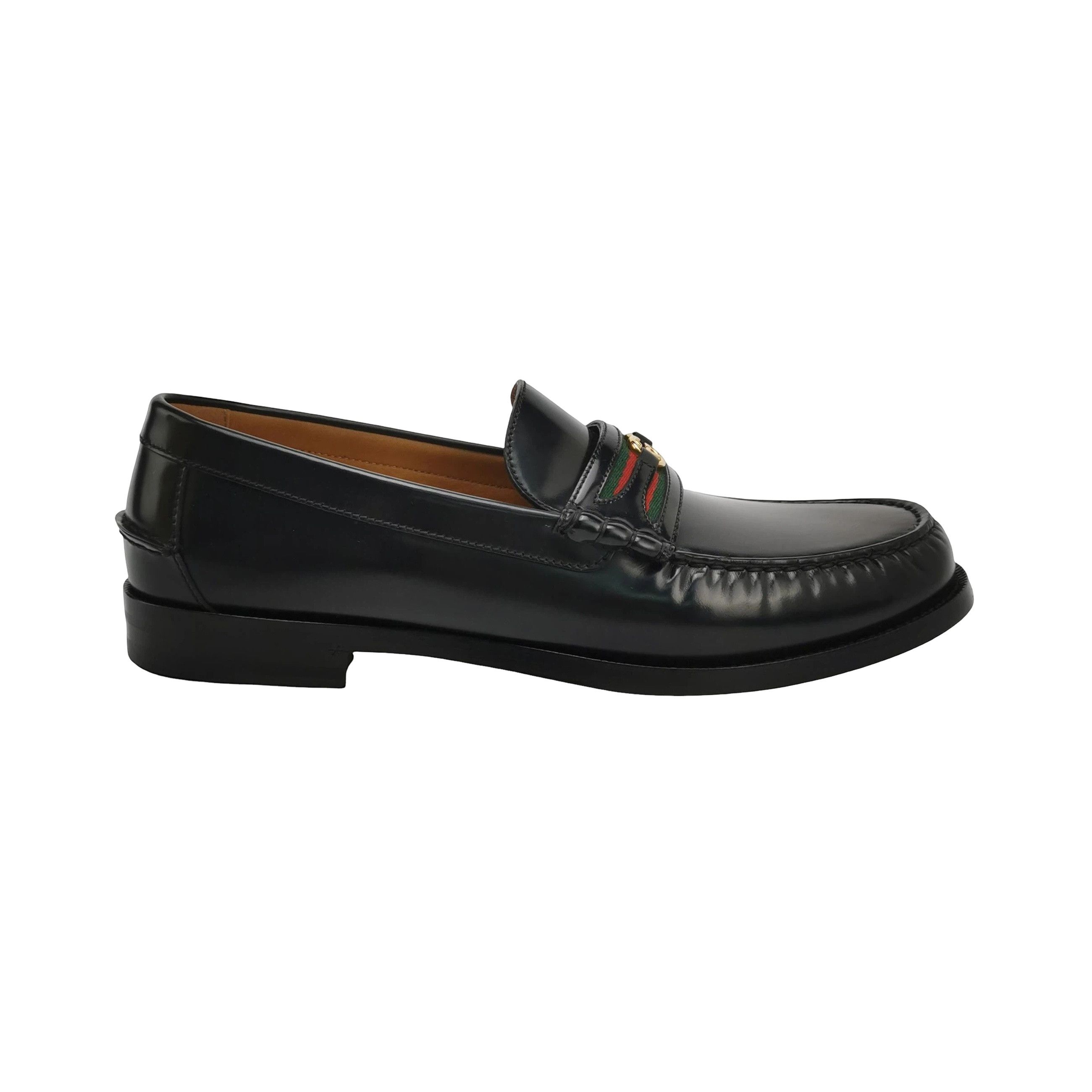 Gucci Gucci Interlocking G Web Leather Loafers Size 46 Size US 13 / EU 46 - 1 Thumbnail