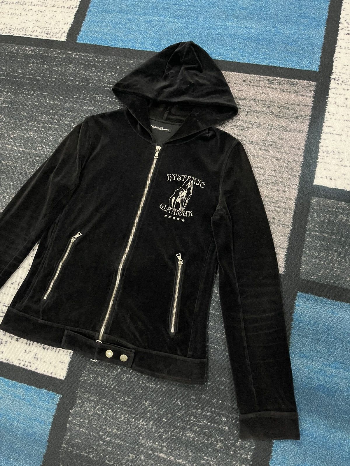 Hysteric Glamour 📌Binding Offer📌 HYSTERIC GLAMOUR VELVET HOODIE JACKET Size XS / US 0-2 / IT 36-38 - 6 Thumbnail