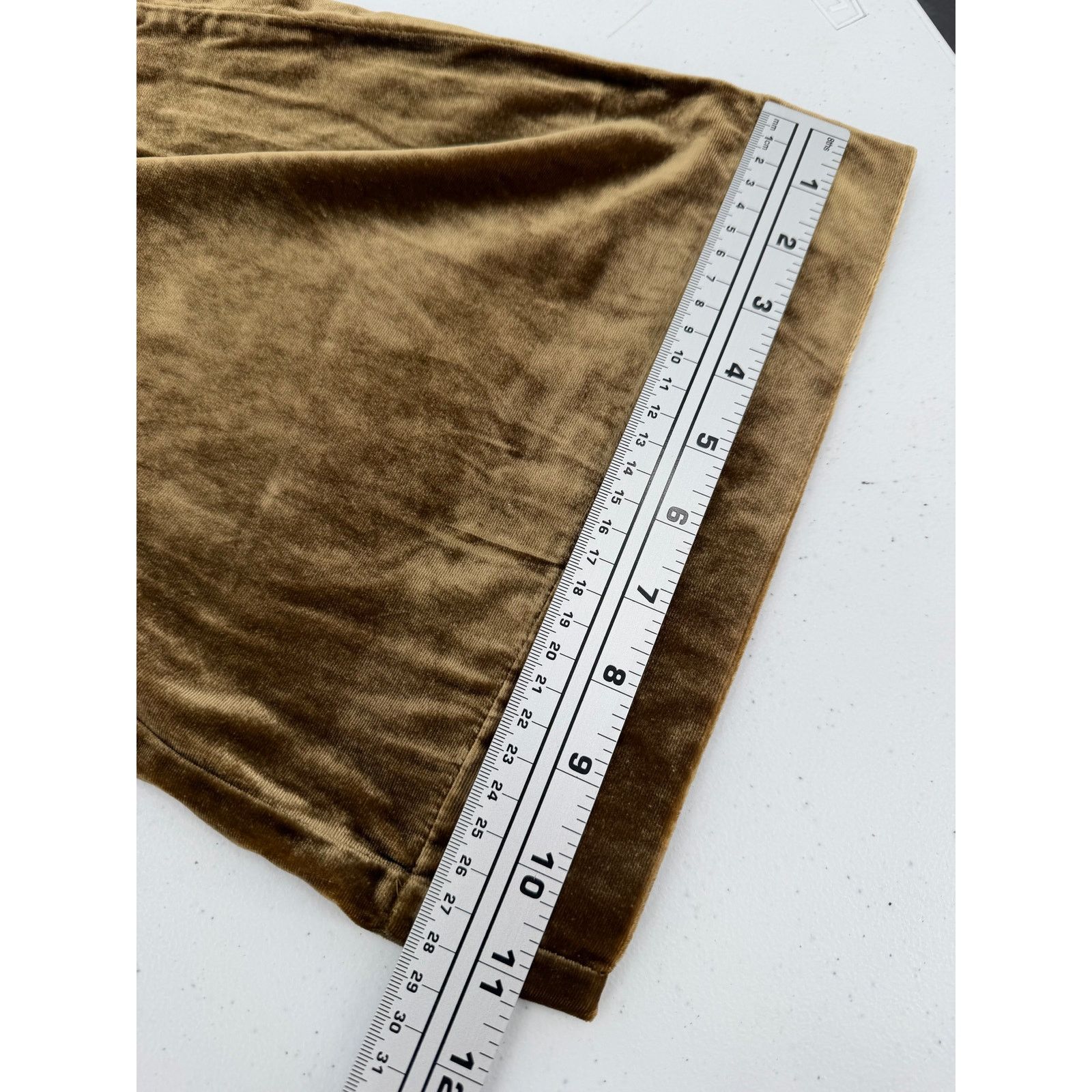 Faherty NWT Faherty Stretch Silk Blend Velvet Gold Genevieve Pants Size 26" / US 2 / IT 38 - 10 Thumbnail
