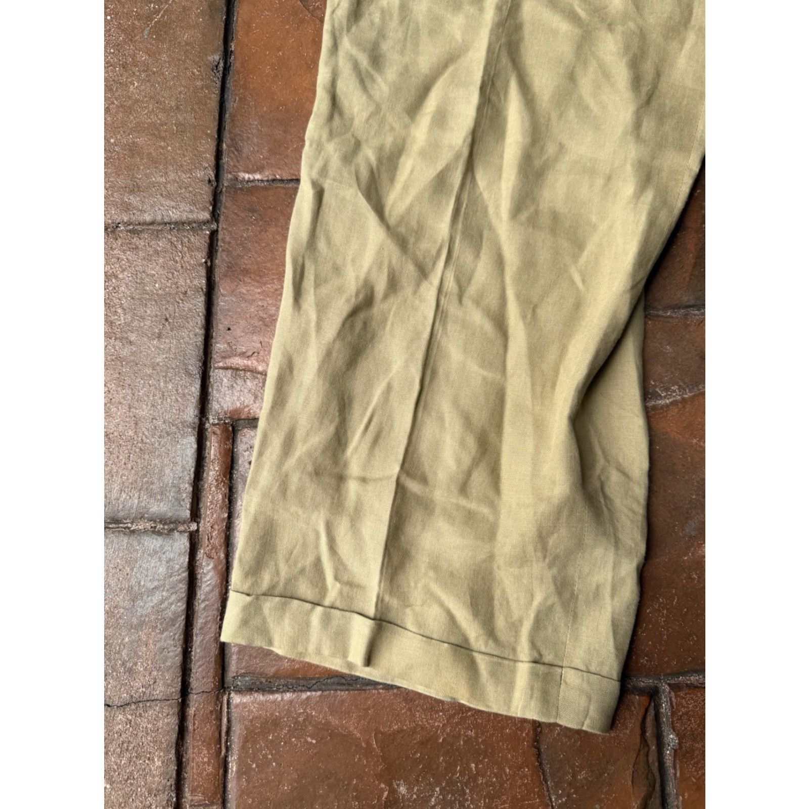 Ermenegildo Zegna VINTAGE Ermenegildo Zegna Pure Linen Dress Pants Mens 46x27 Beige Linen Dress Pants Mens 46 27 Straight Cuffed Zegna Pants Size US 30 / EU 46 - 7 Thumbnail