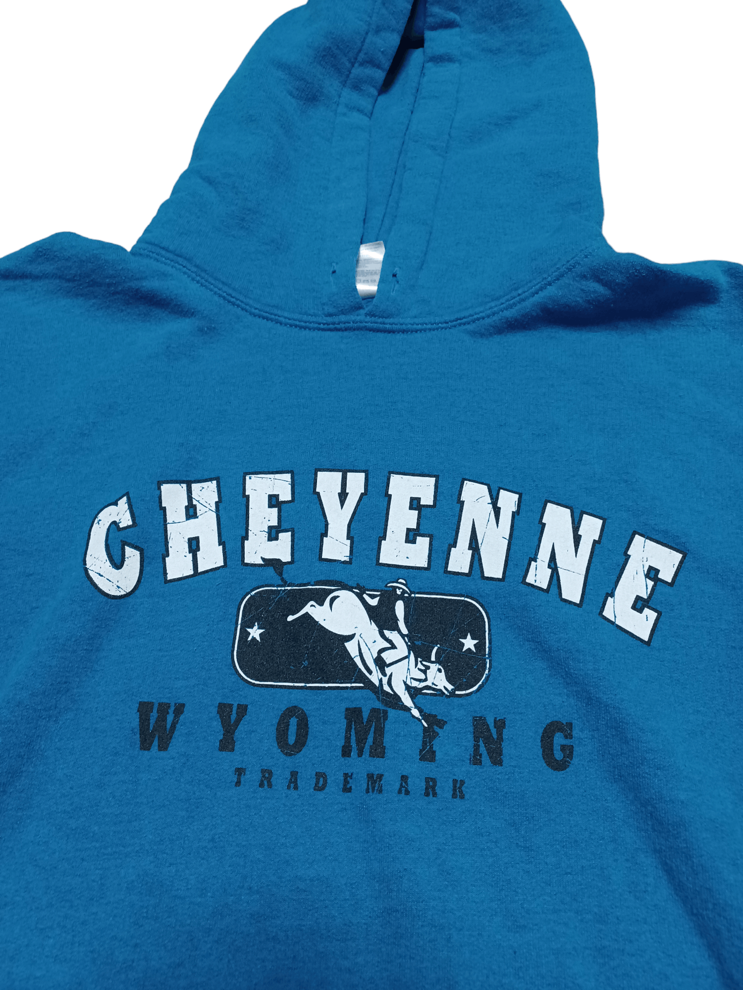 Gildan CHEYENNE WYOMING COWBOY VINTAGE GILDAN HEAVY COTTON HOODIE Size US M / EU 48-50 / 2 - 3 Thumbnail
