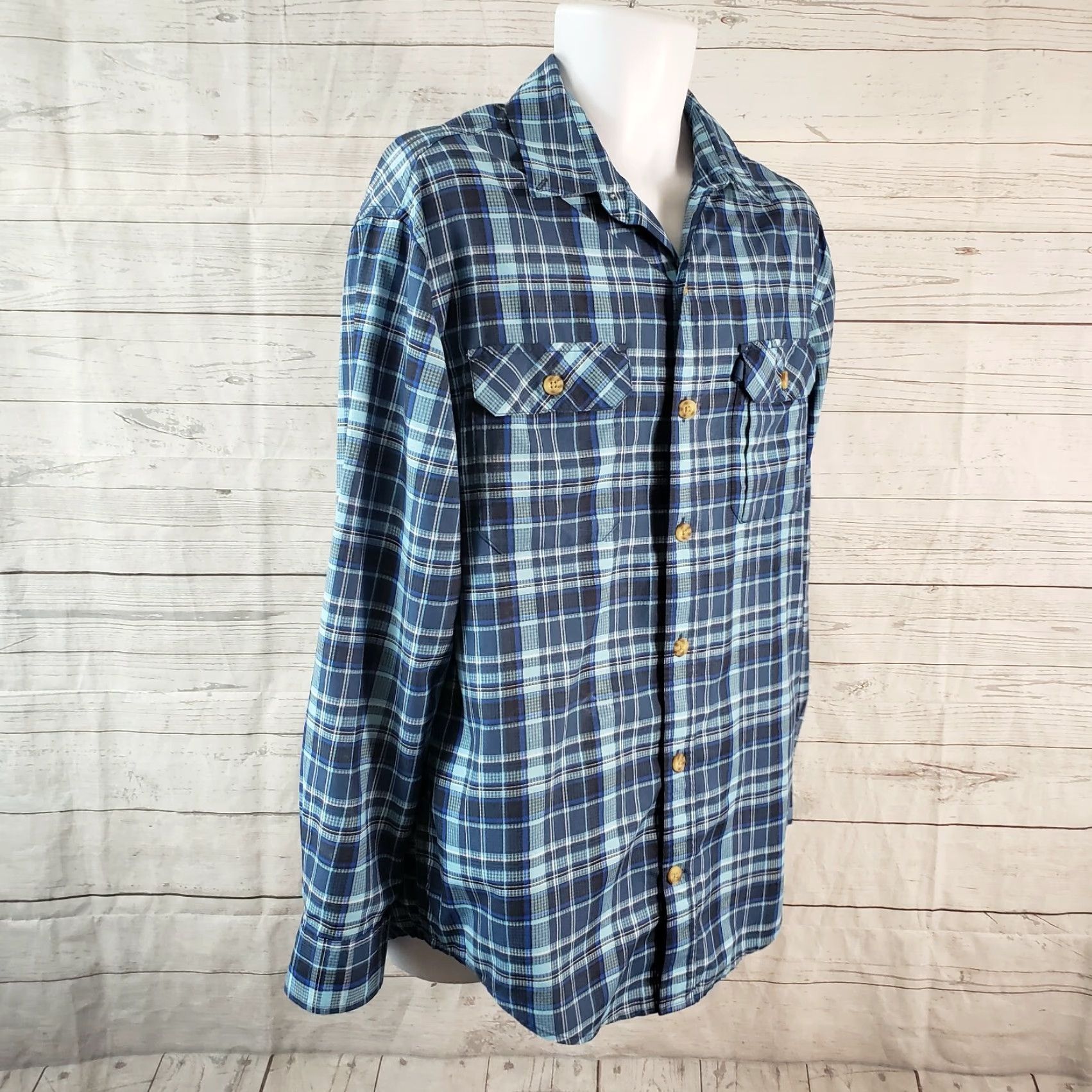 Vintage Duluth Mens Button Front Shirt M Blue Plaid Long Sleeve Polyester Shirt Mens Size US M / EU 48-50 / 2 - 3 Thumbnail