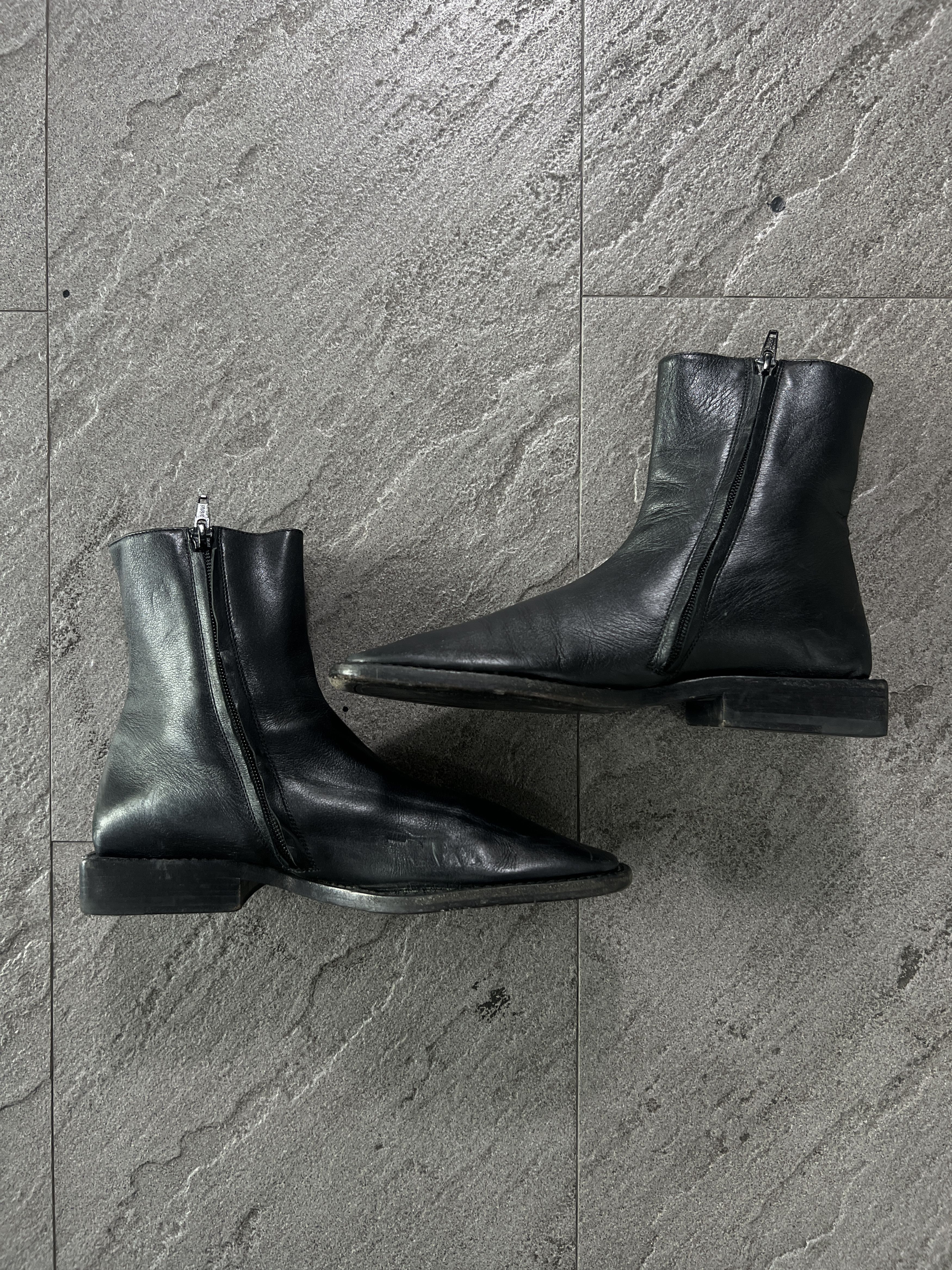 Balenciaga Balenciaga Square Toe Zip Leather Boots EU38 Italy Size US 8 / IT 38 - 7 Thumbnail