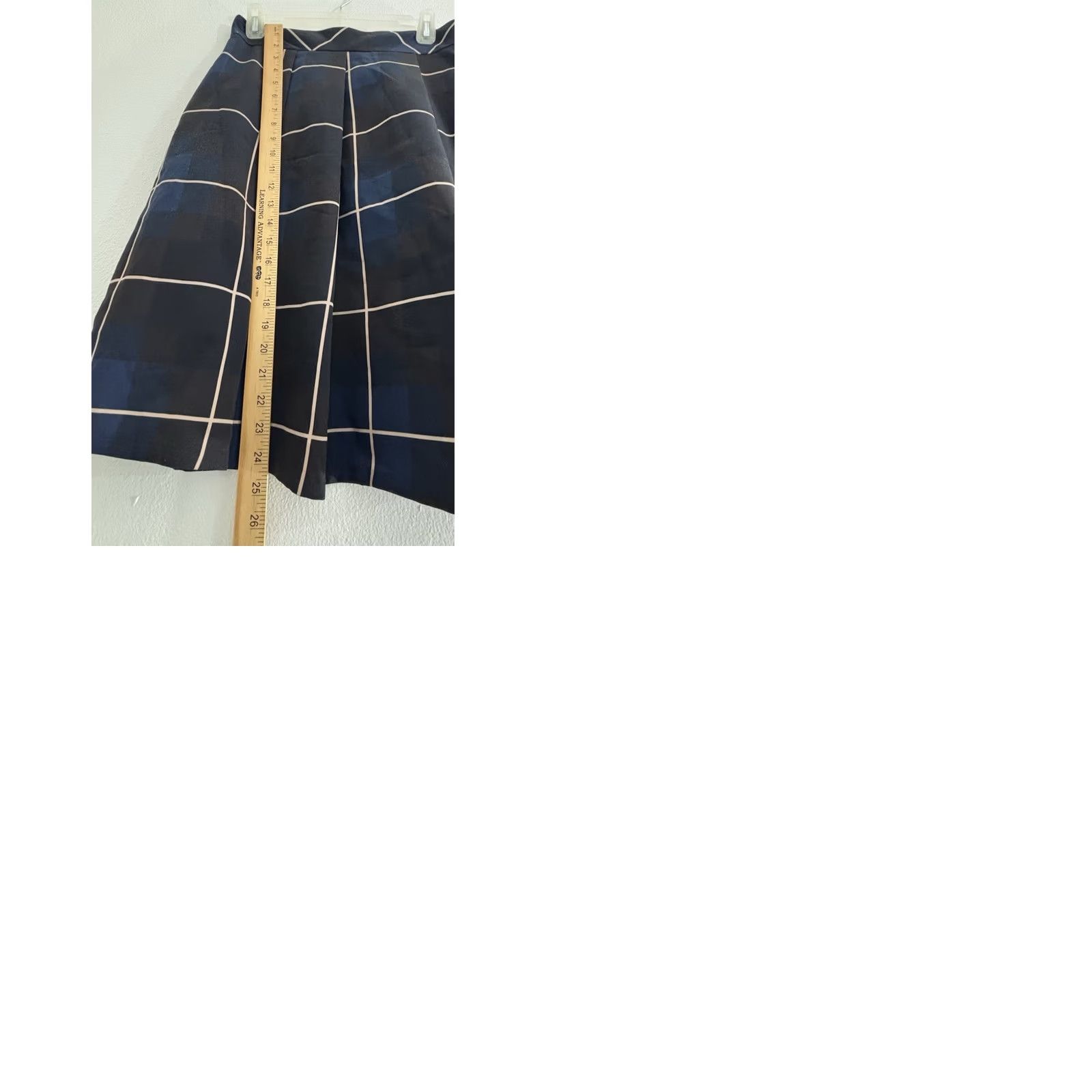Marella Marella Skirt Blue Plaid Lined High Rise 8 Women Italy Workwear Casual Knee Length Polyester Zip Pattern Vintage No Size 30" / US 8 / IT 44 - 9 Thumbnail