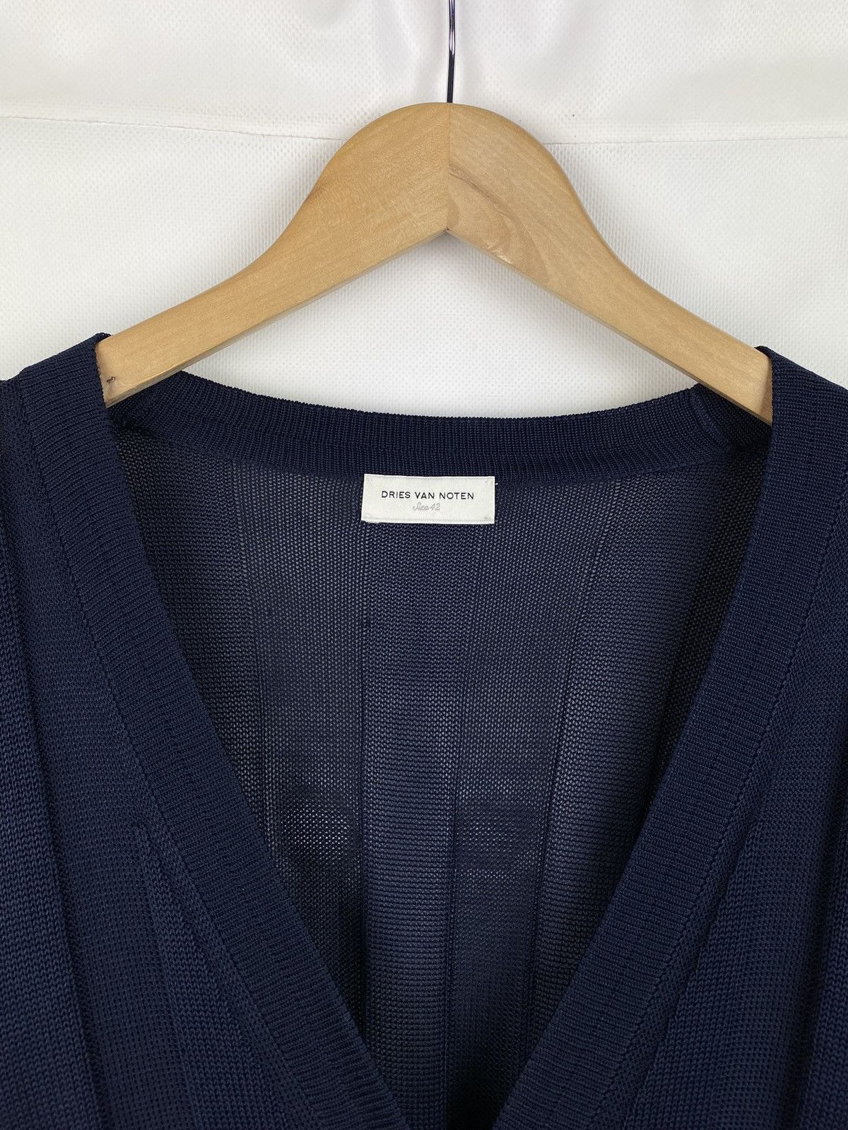 Dries Van Noten Dries Van Noten ladies silk cardigan sweater size 42 navy Size M / US 6-8 / IT 42-44 - 9 Thumbnail