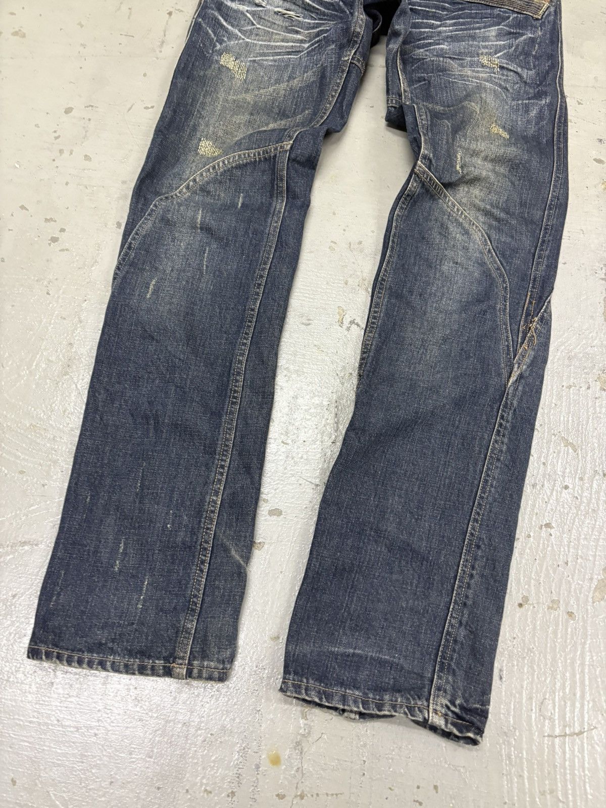 Engineered Garments PAINTED DISTRESSED DENIM BY URBAN CRAFT Size US 31 - 4 Thumbnail