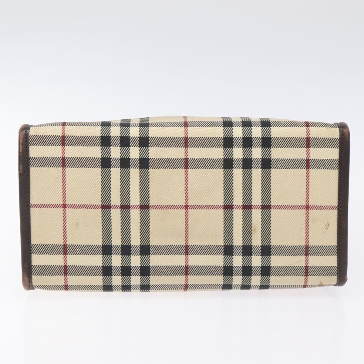 Burberry Burberry Nova Check Hand Bag Nylon Leather Beige Silver Size ONE SIZE - 5 Thumbnail