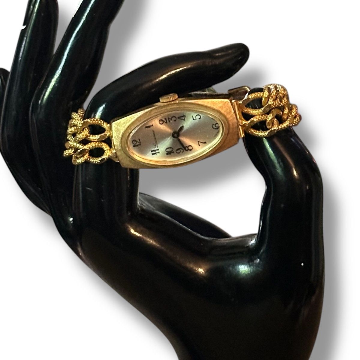 Vintage Vintage Lucerne gold tone chain and leather band watch Size ONE SIZE - 2 Thumbnail