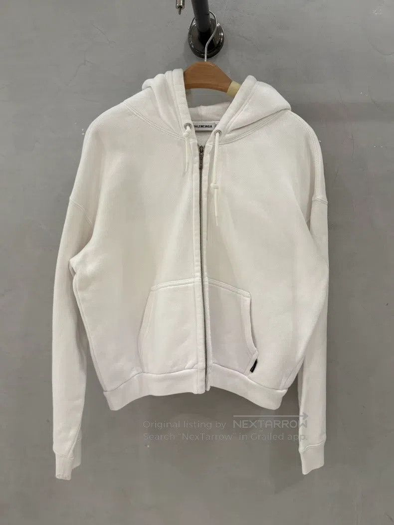 Balenciaga Balenciaga White Hooded Jacket Size US M / EU 48-50 / 2 - 1 Thumbnail