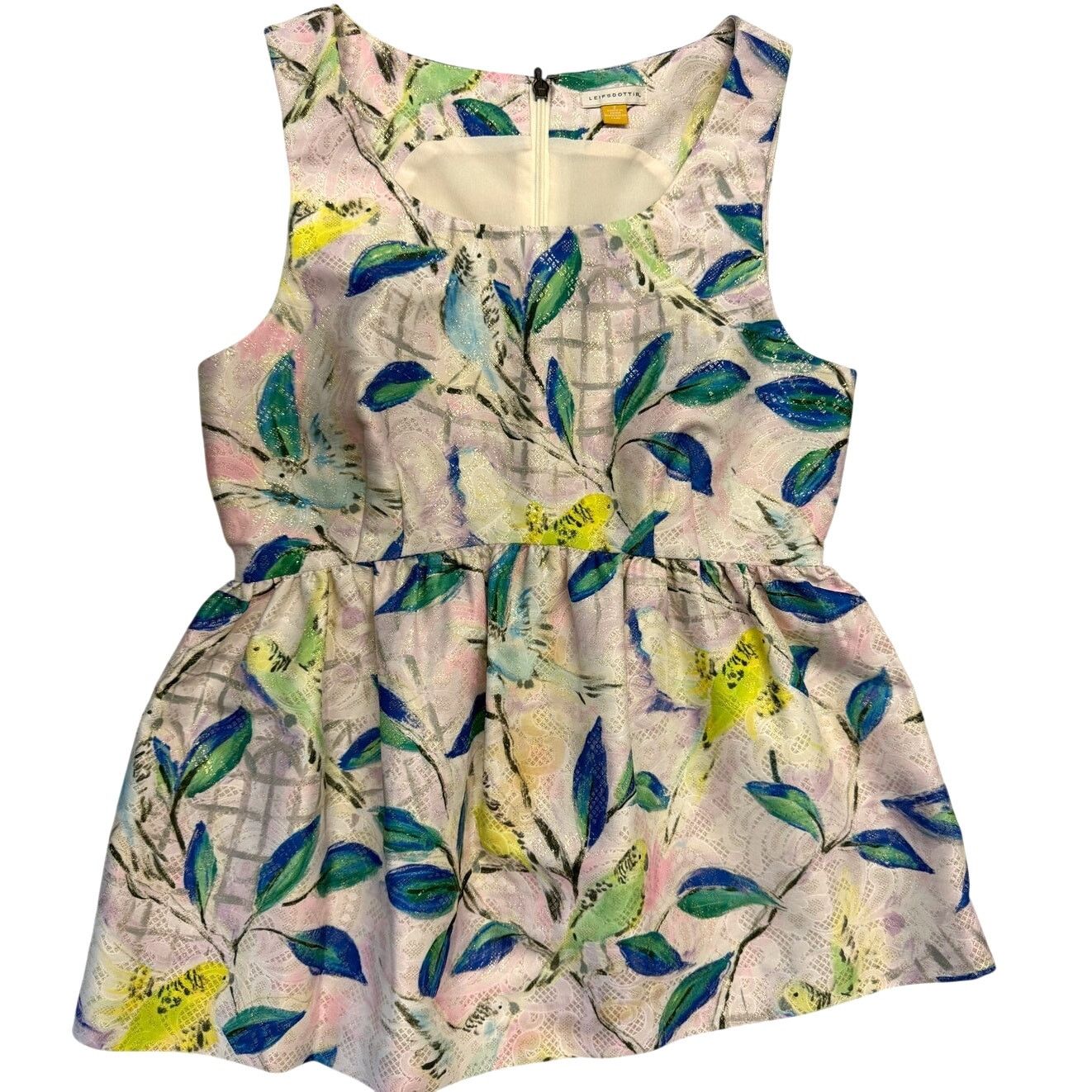 Anthropologie Leifsdottir Anthropologie Metallic Brocade Babydoll Top Sz 2 Size XS / US 0-2 / IT 36-38 - 2 Thumbnail