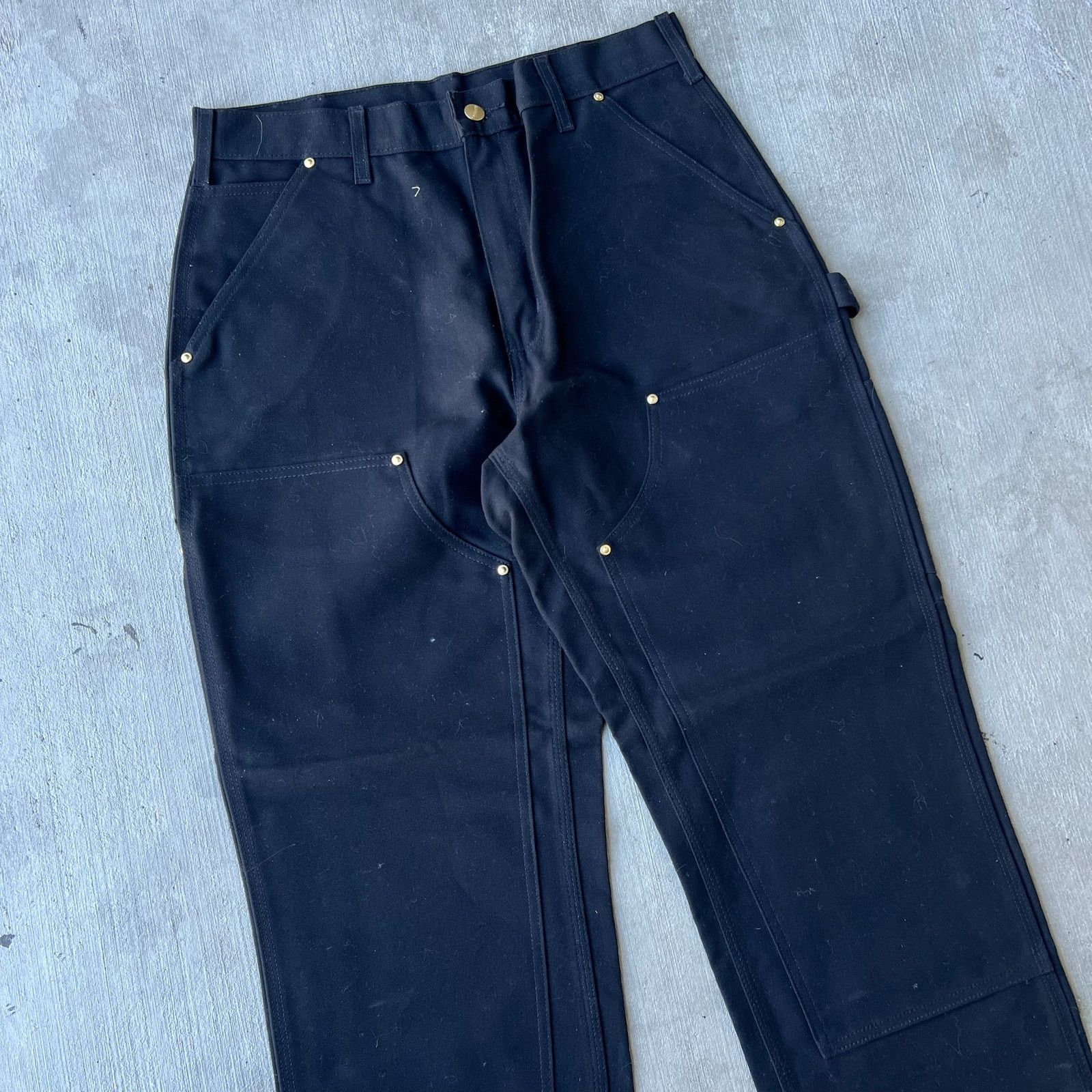 Carhartt × Vintage Carhartt black double knee work wear carpenter pants Size US 32 / EU 48 - 2 Thumbnail