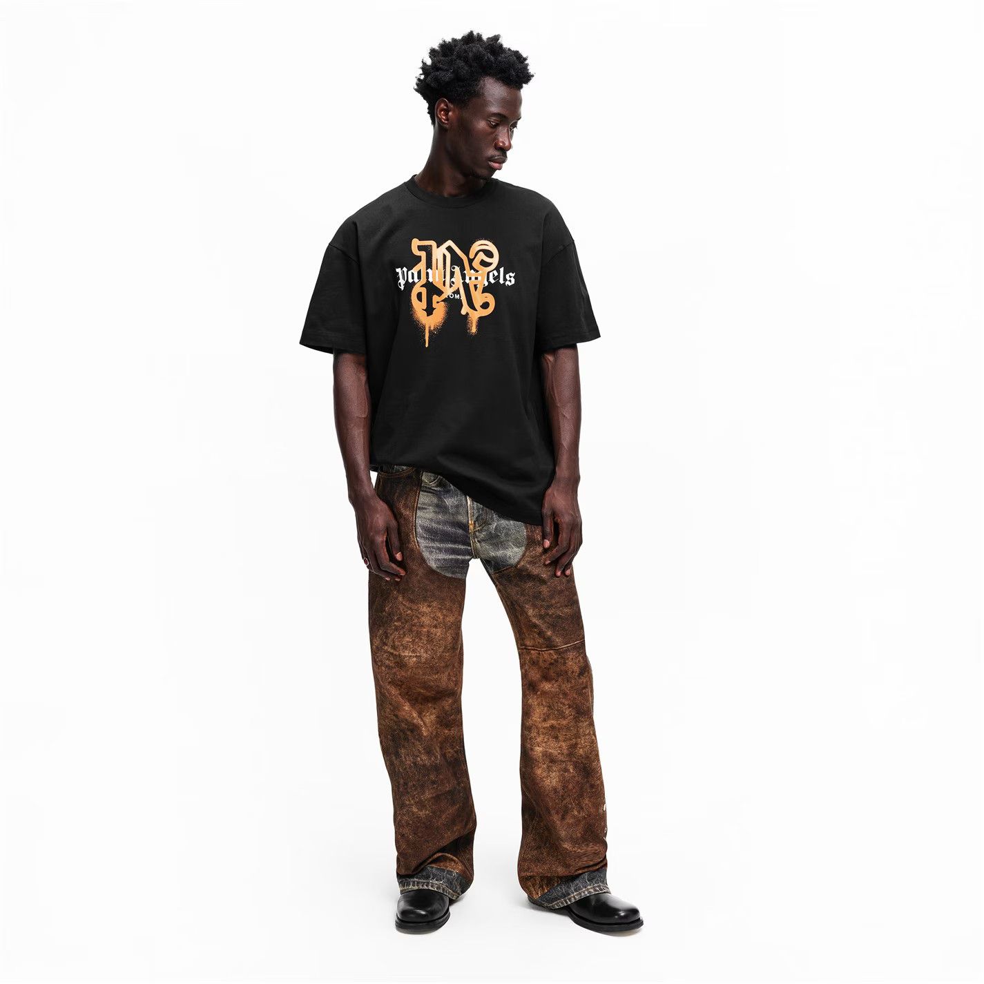Palm Angels o1g2r1mq0426 Roma Mono T-Shirt in Black Size US S / EU 44-46 / 1 - 5 Thumbnail