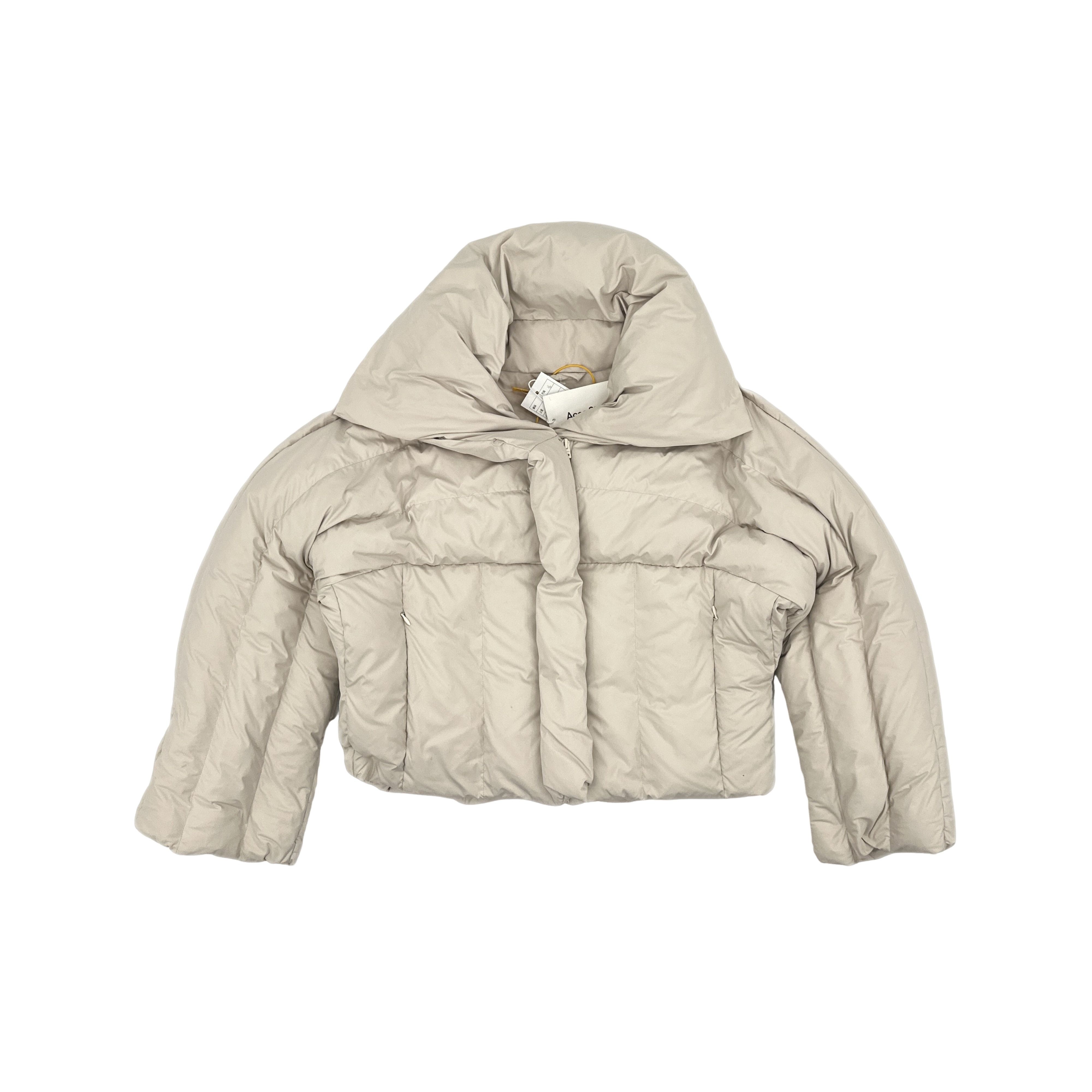 Acne Studios Acne Studios Beige Cropped Puffer Jacket 36 Size XS / US 0-2 / IT 36-38 - 1 Thumbnail