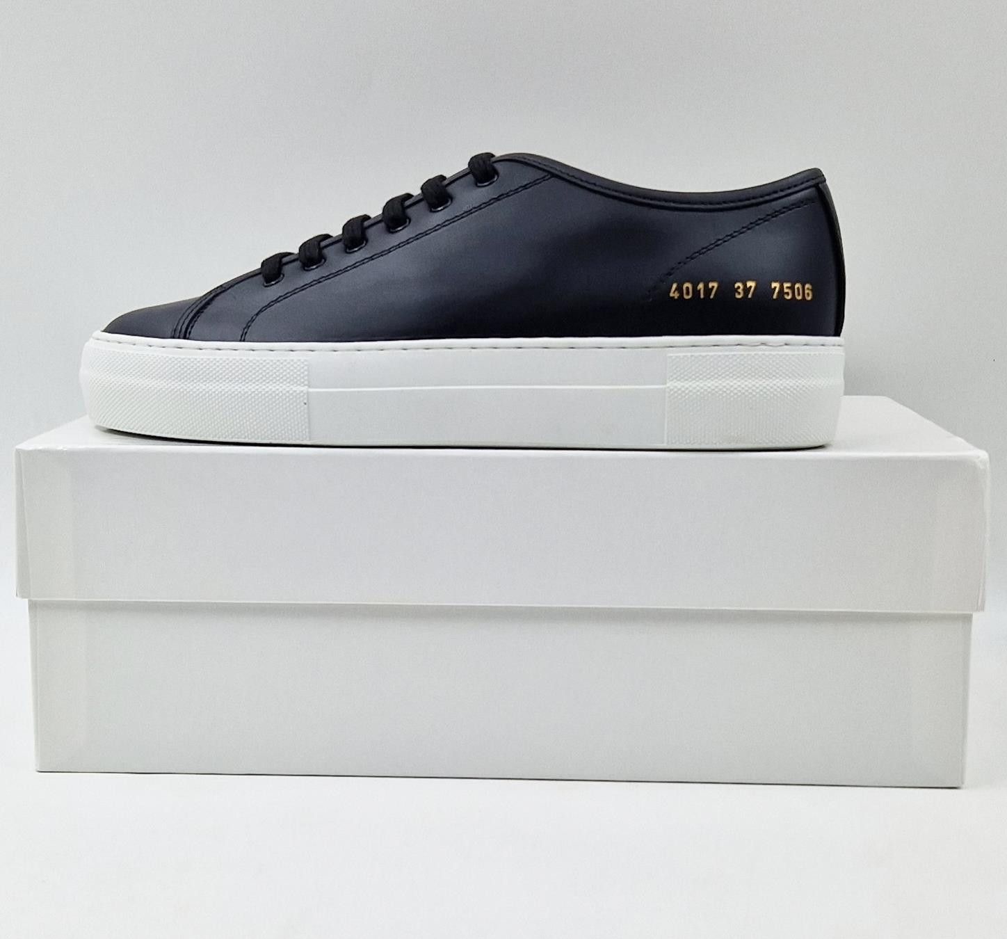 Common Projects COMMON PROJECTS TOURNAMENT BLACK & WHITE WOMENS SHOES UK 4 Size US 6.5 / IT 36.5 - 3 Thumbnail