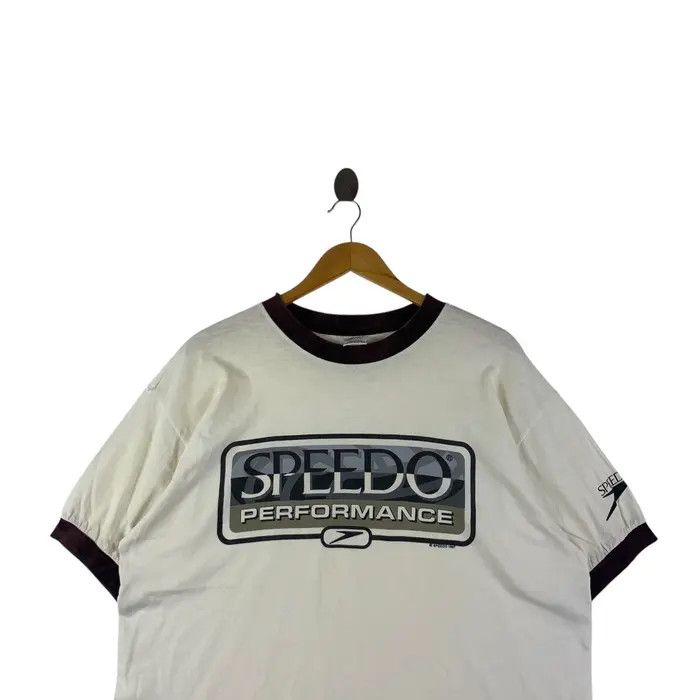Speedo Vintage 1997 SPEEDO PERFORMANCE Box Logo Tee Shirt Size US L / EU 52-54 / 3 - 2 Thumbnail