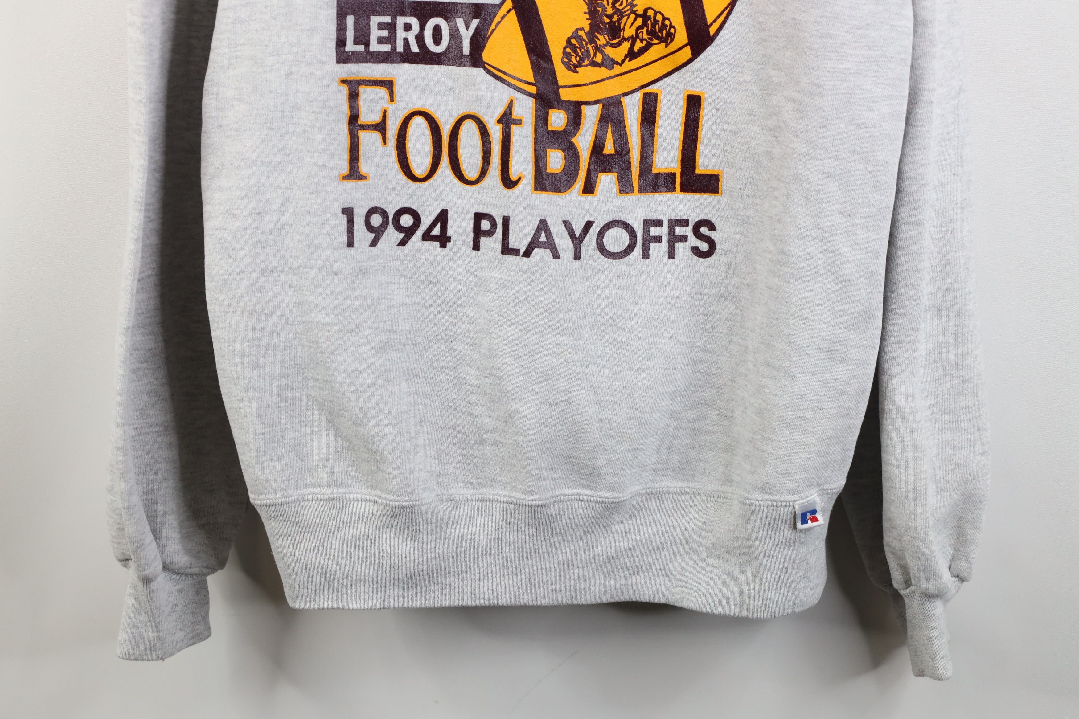 Russell Athletic Vintage 90s Russell Athletic Football Sweatshirt Gray USA Size US L / EU 52-54 / 3 - 3 Thumbnail