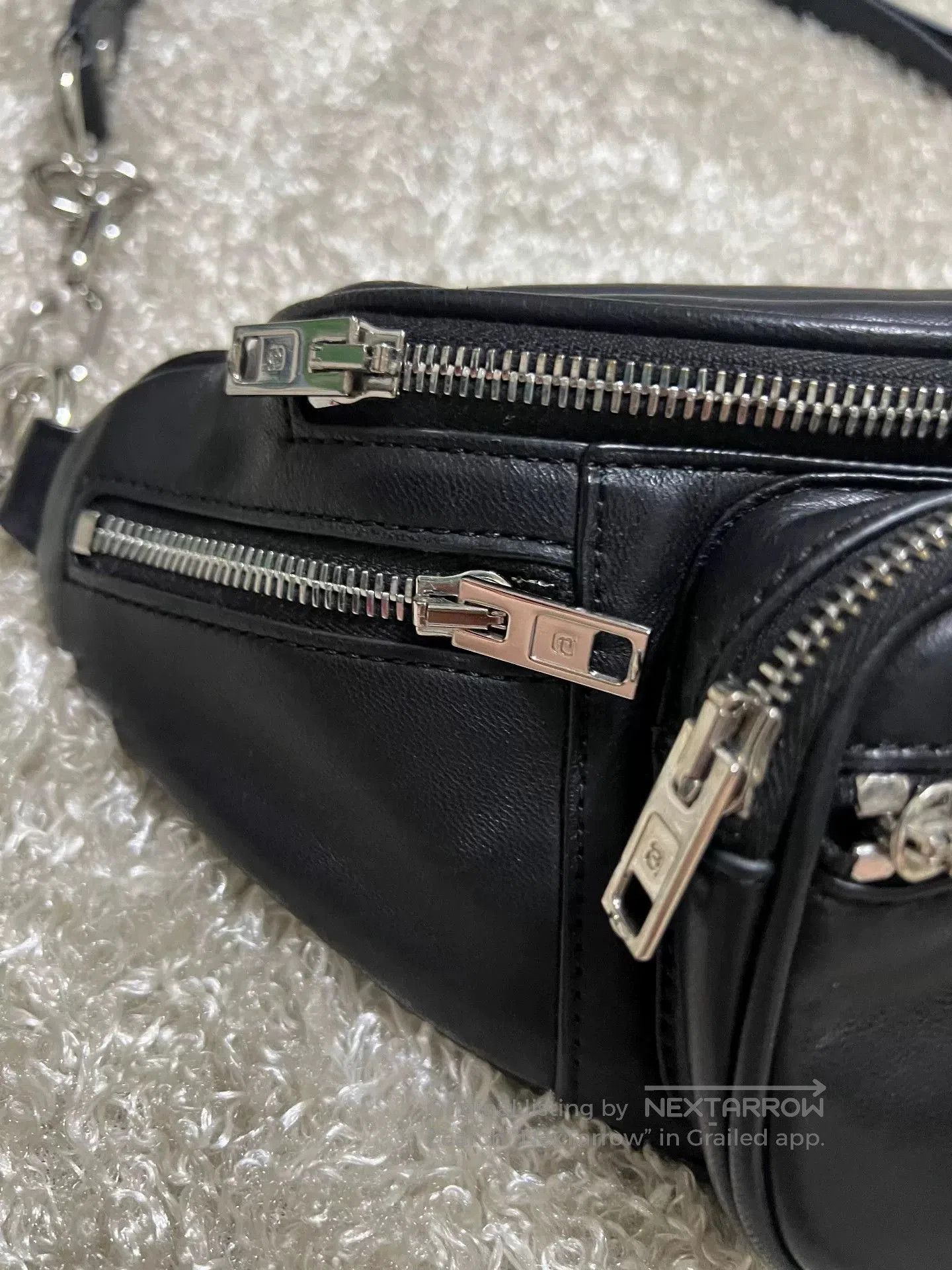 Alexander Wang Alexander Wang Black Leather Fanny Pack. Size ONE SIZE - 3 Thumbnail