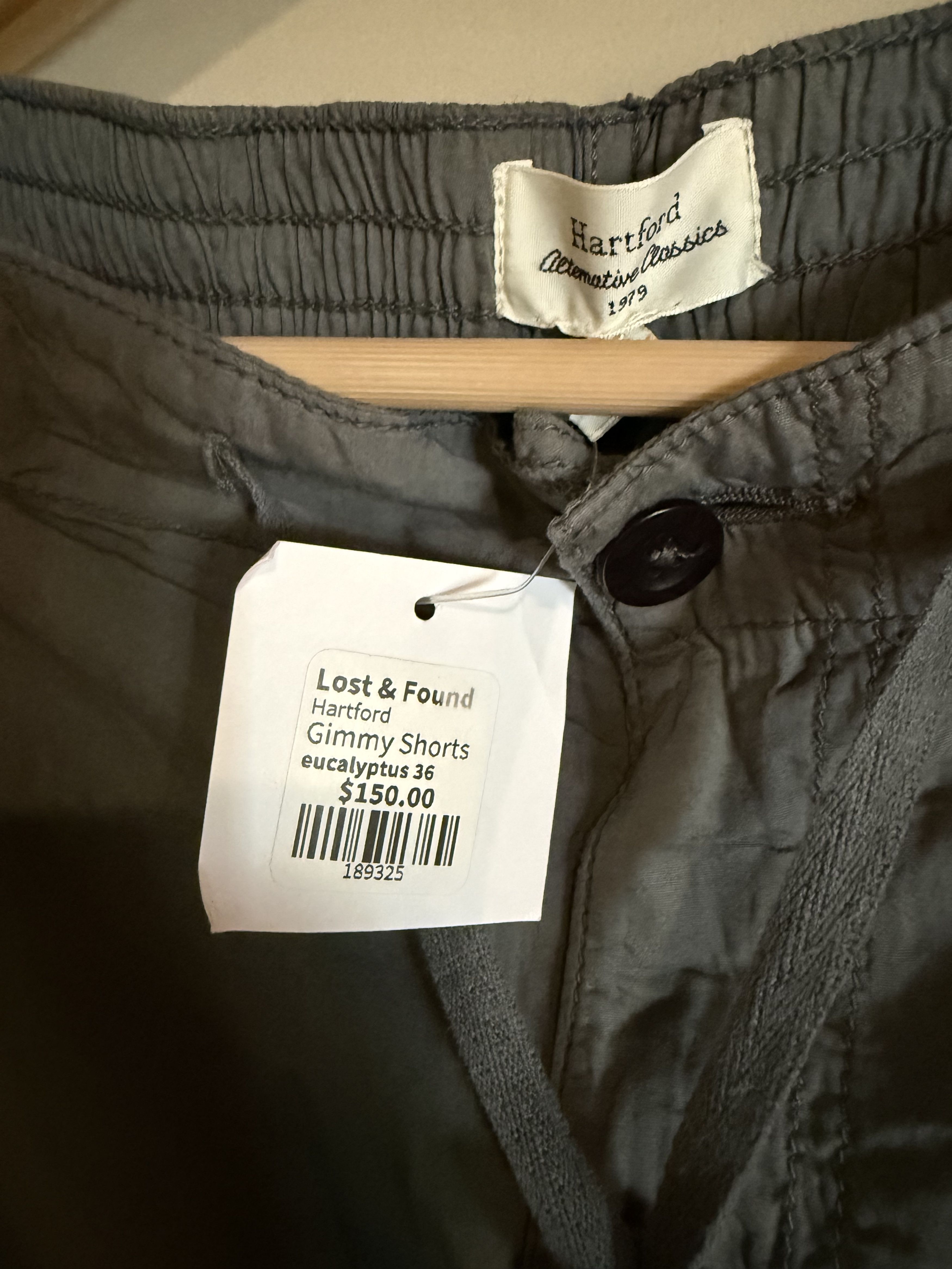 Hartford Hartford Gimmy Poplin Shorts, Eucalyptus Grey, 36, NWT Size US 36 / EU 52 - 4 Thumbnail
