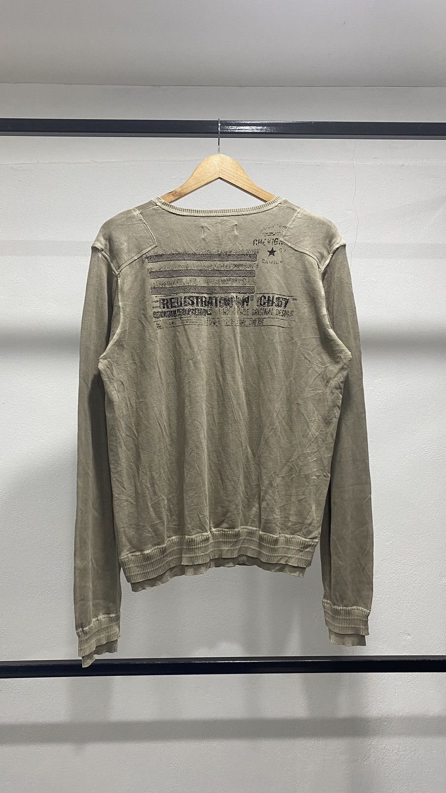 Chevignon × Vintage 💥FINAL DROP💥Chevignon Army Knit Sweater 90s Size US XL / EU 56 / 4 - 2 Thumbnail