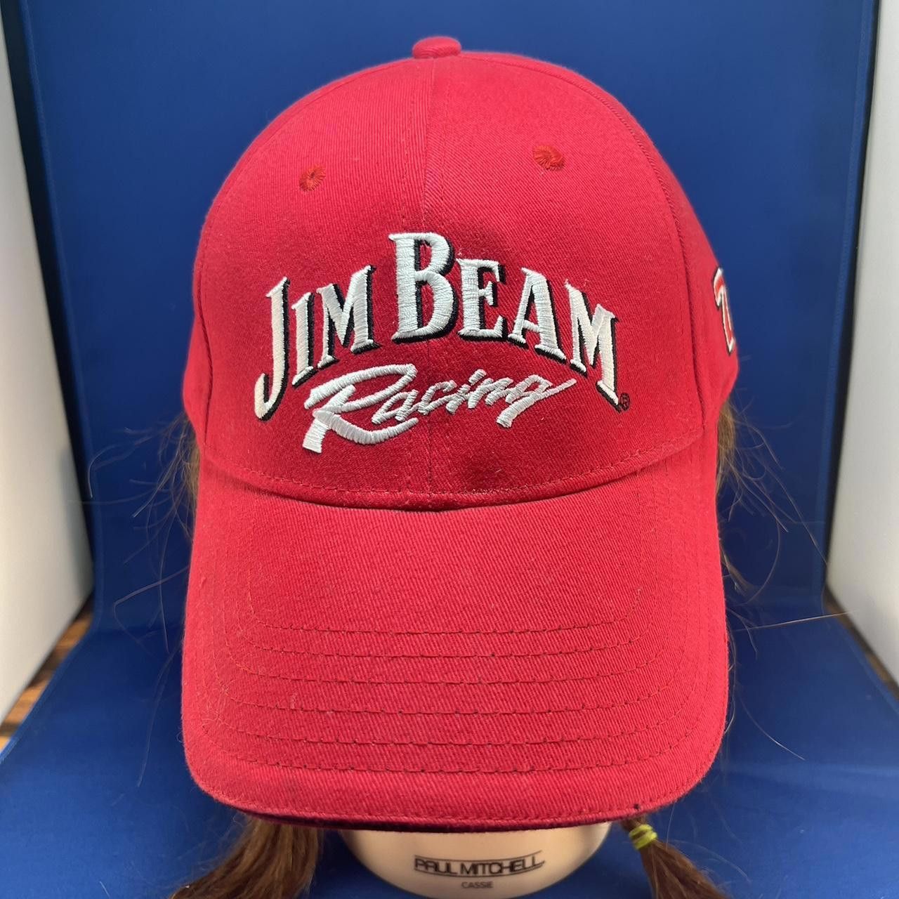 Designer Jim Beam Racing Cap - Vintage Red Hat Size ONE SIZE - 2 Thumbnail