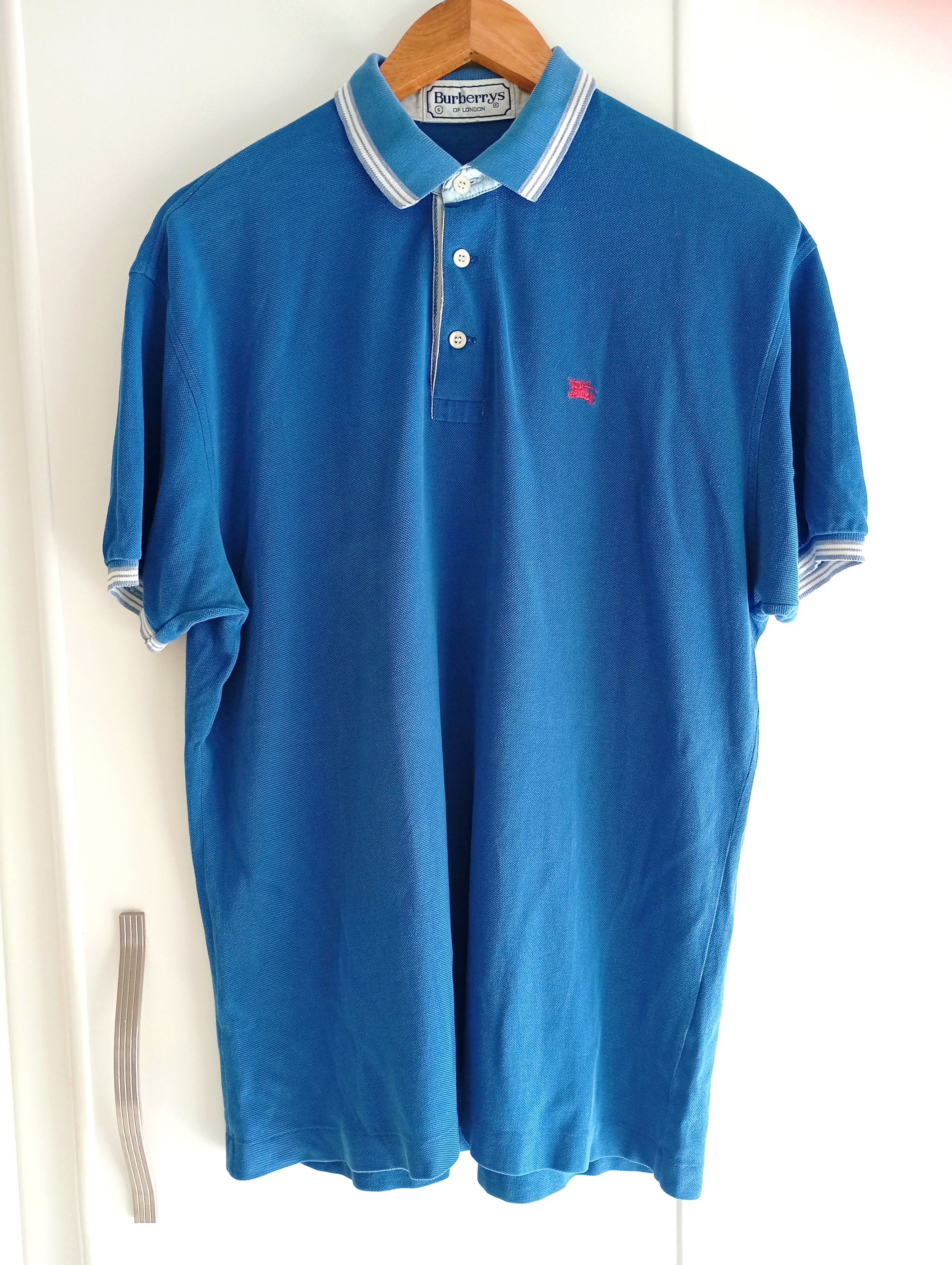 Burberry × Vintage Vintage Burberrys Small Logo Polo Tshirt Size US L / EU 52-54 / 3 - 1 Thumbnail