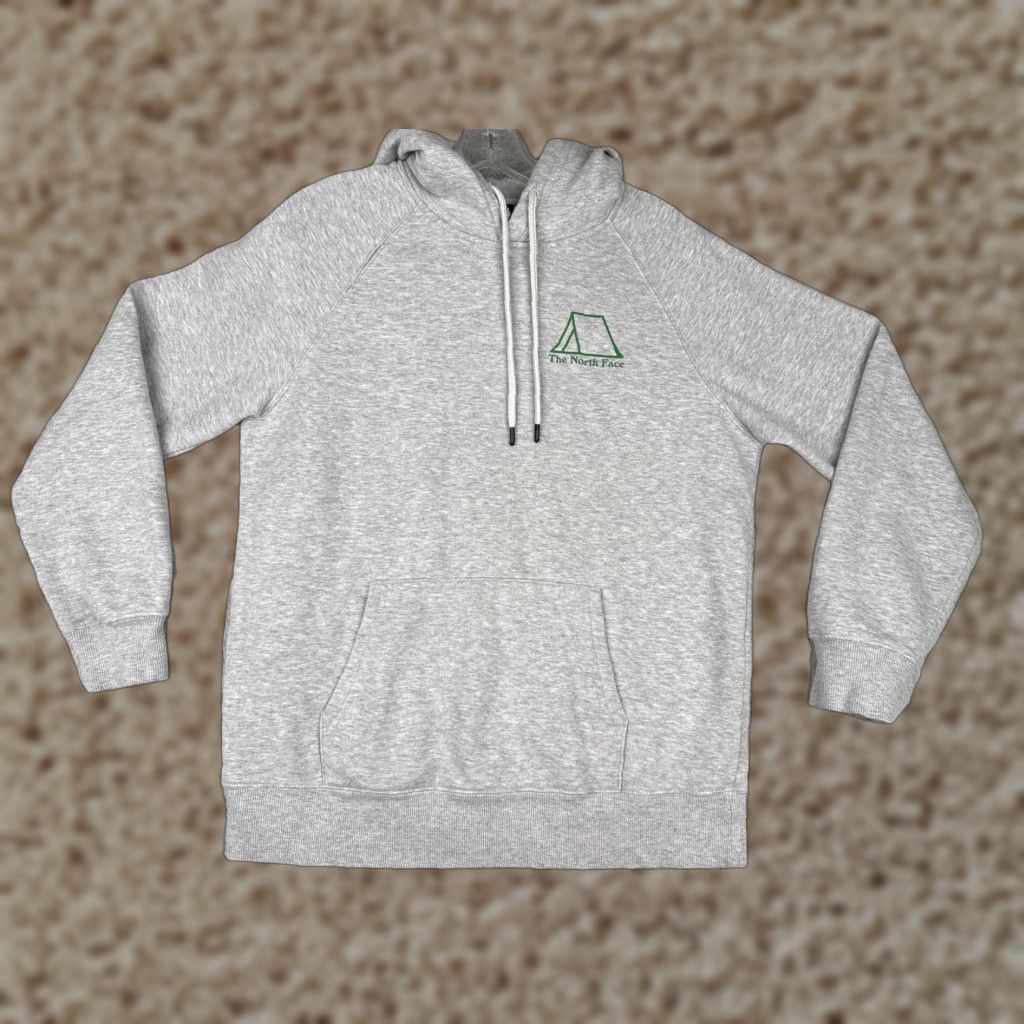 The North Face The North Face Hoodie Womens M Gray Raglan Graphic Pullover Camping Tent Hoodie Female Medium Graphic Print} Size M / US 6-8 / IT 42-44 - 1 Thumbnail
