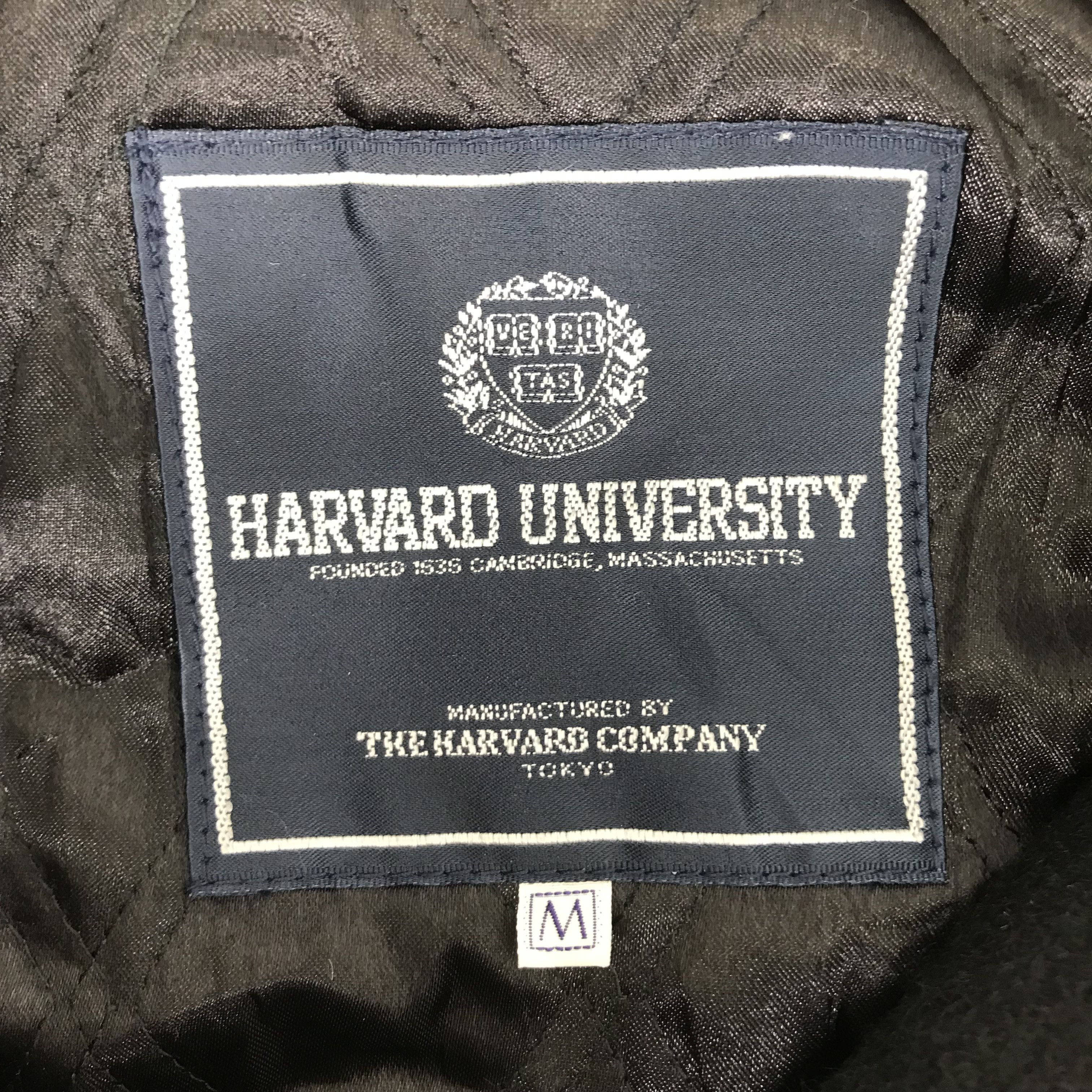 Vintage Vintage Harvard University Black Leather Varsity Homber Size US M / EU 48-50 / 2 - 9 Thumbnail