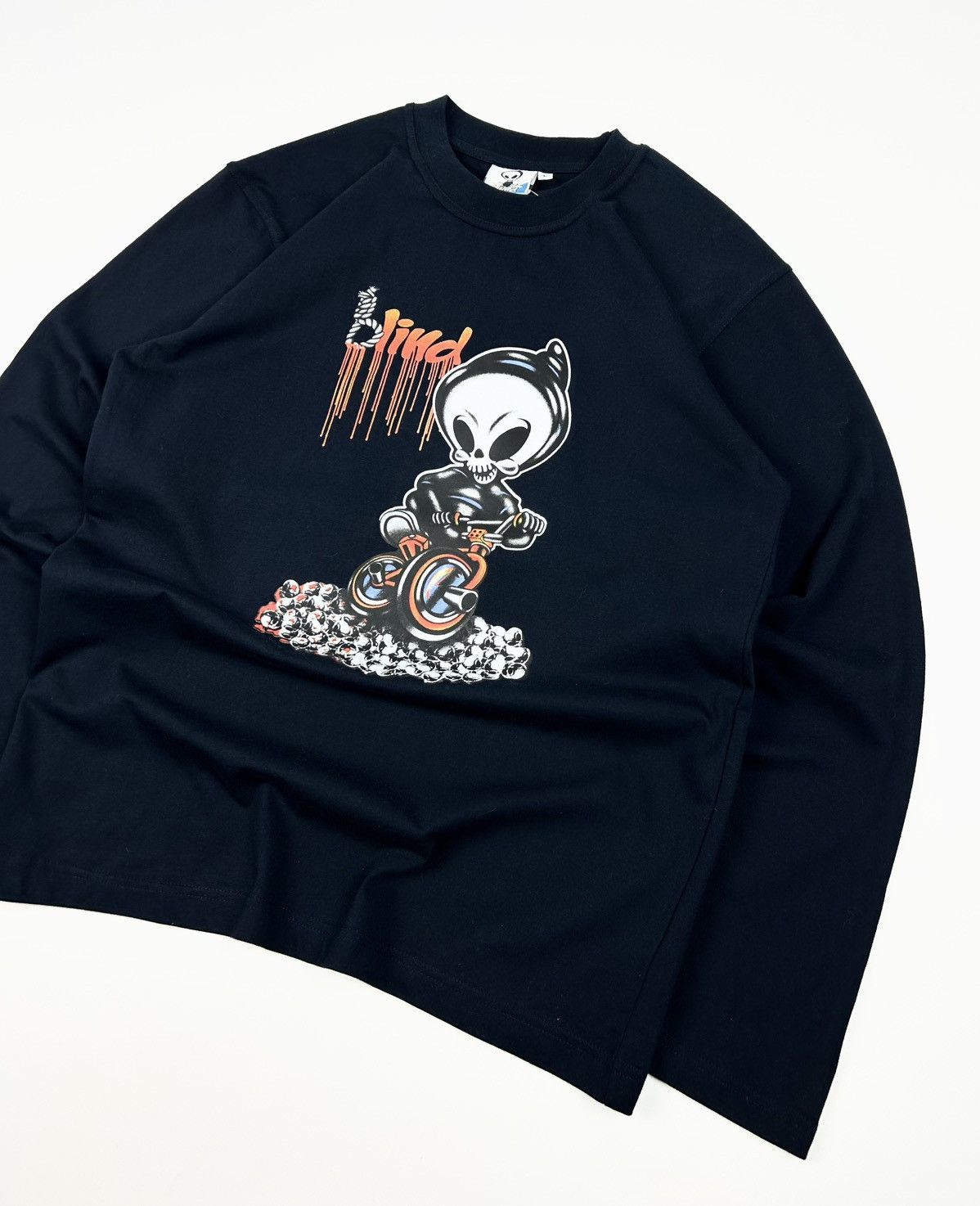 Blind Skateboards × JNCO × Vintage Vintage Blind Skateboards Reaper Long Sleeve 90s Size US L / EU 52-54 / 3 - 3 Thumbnail