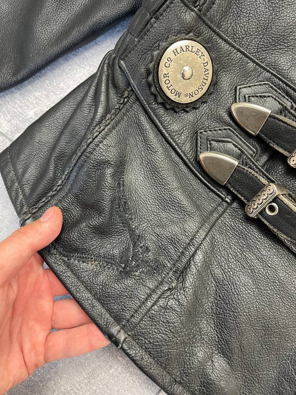 Harley Davidson Harley Davidson Vintage Leather Jacket Size S / US 4 / IT 40 - 8 Thumbnail