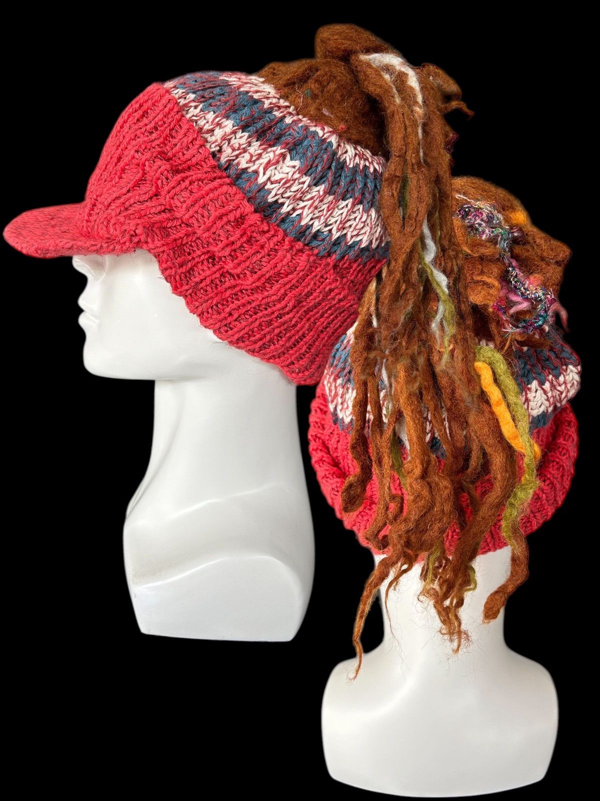 Japanese Brand × Kapital × Vintage Amina Crochet Knitted Handmade Custom Rare Hats ☠️☠️ Size ONE SIZE - 1 Thumbnail