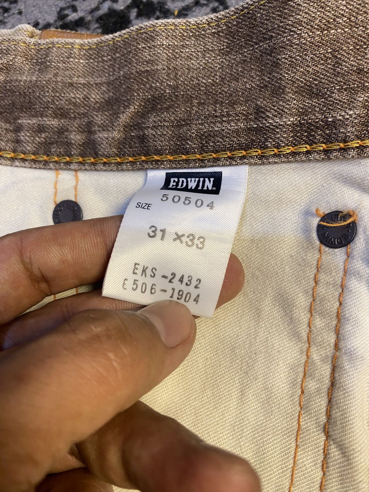 Edwin Edwin 505zx Light Brown Wash Selvedge Denim 🔥 Size US 31 - 5 Thumbnail