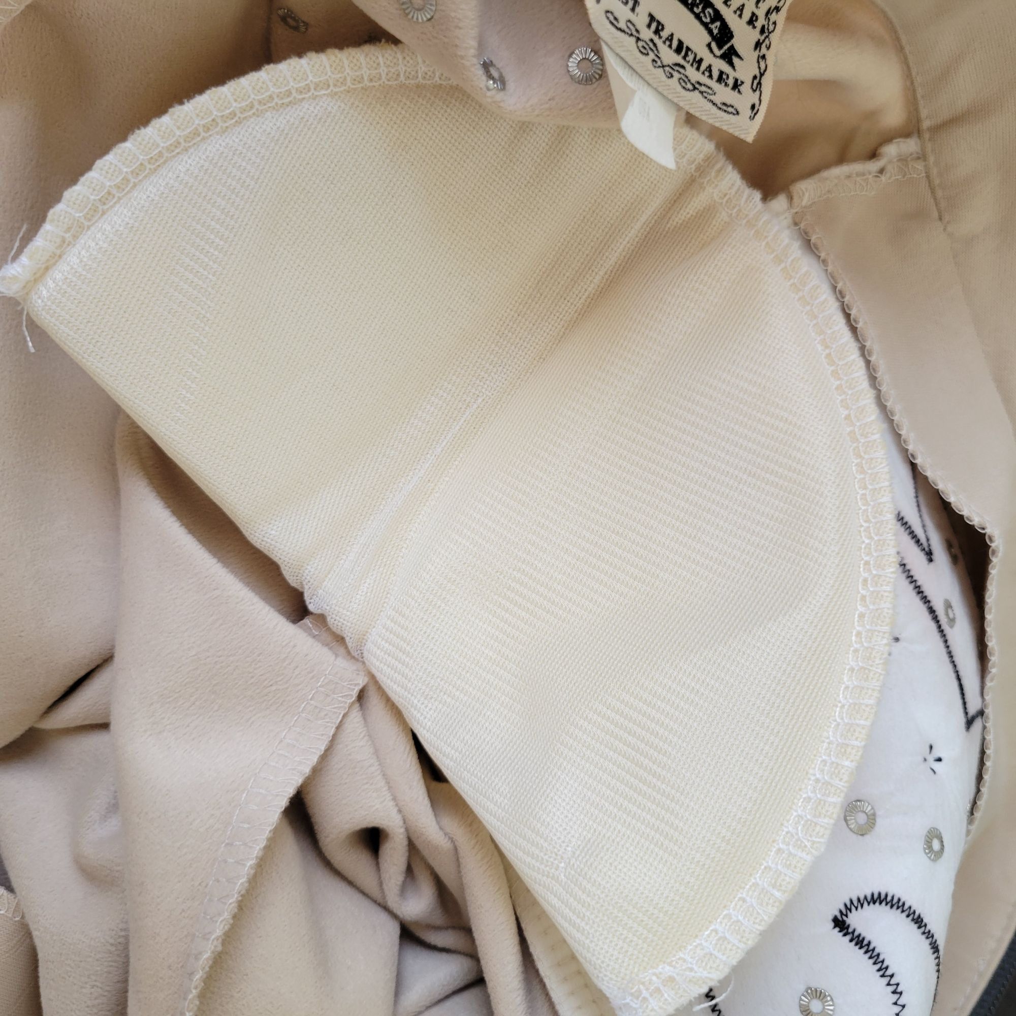 Vintage 1849 Authentic Ranchwear Tan Black Embellished Crop Jacket L Size L / US 10 / IT 46 - 3 Thumbnail