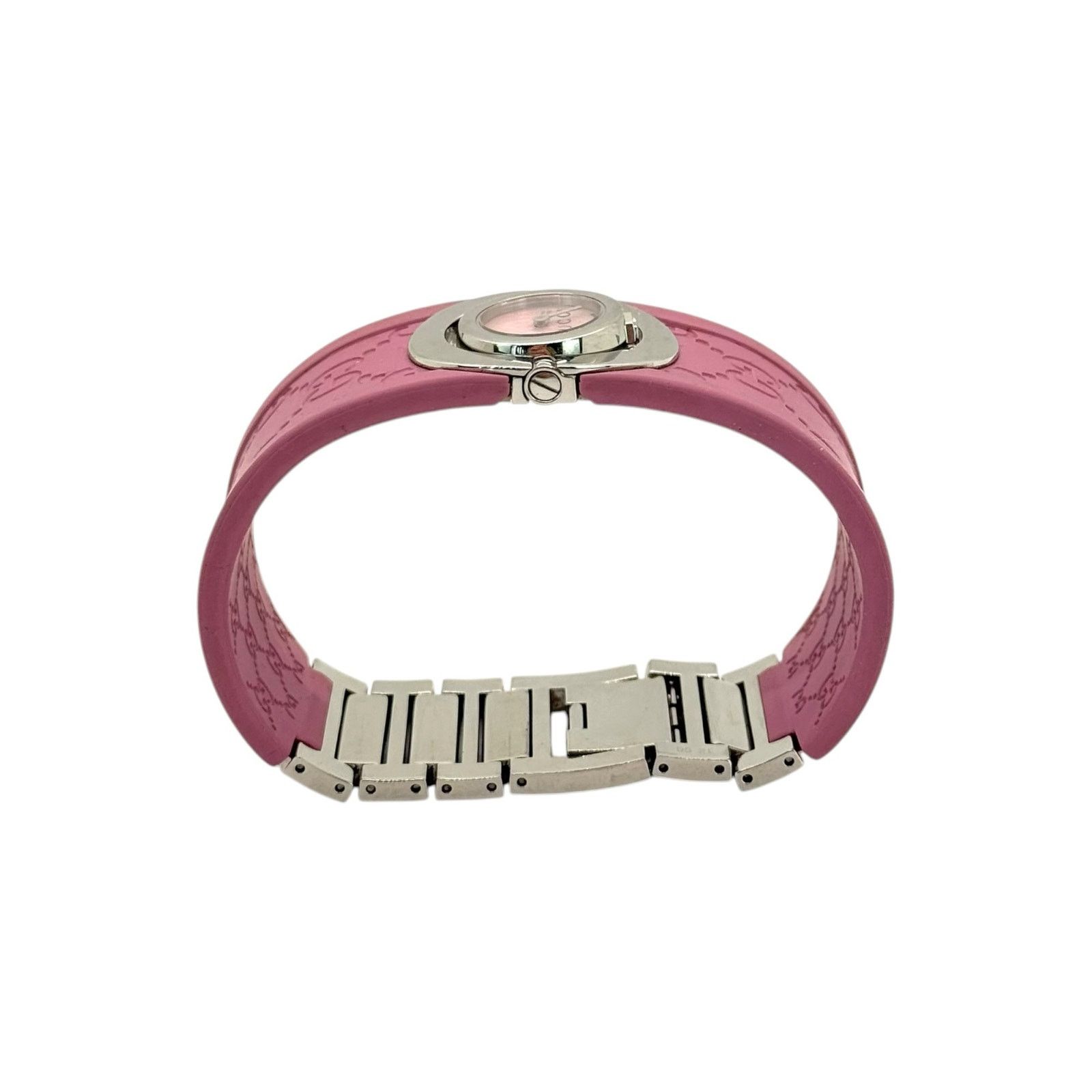 Gucci Gucci GG Twirl Pink Rubber Bangle Watch Size ONE SIZE - 6 Thumbnail