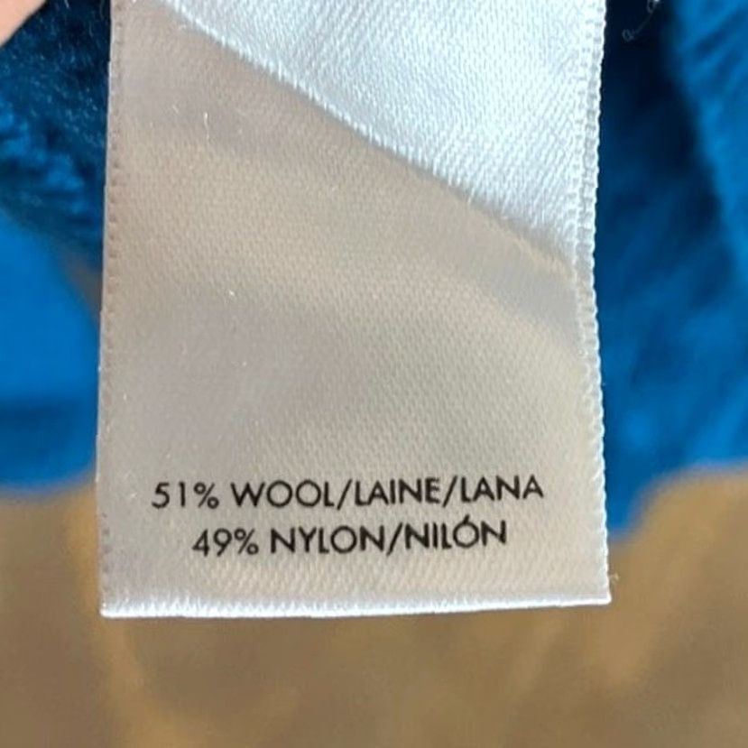 Ann Taylor Ann Taylor Womens Sweater Blue Crew Neck Shoulder Wrap Knit Wool Blend Small Size S / US 4 / IT 40 - 7 Thumbnail