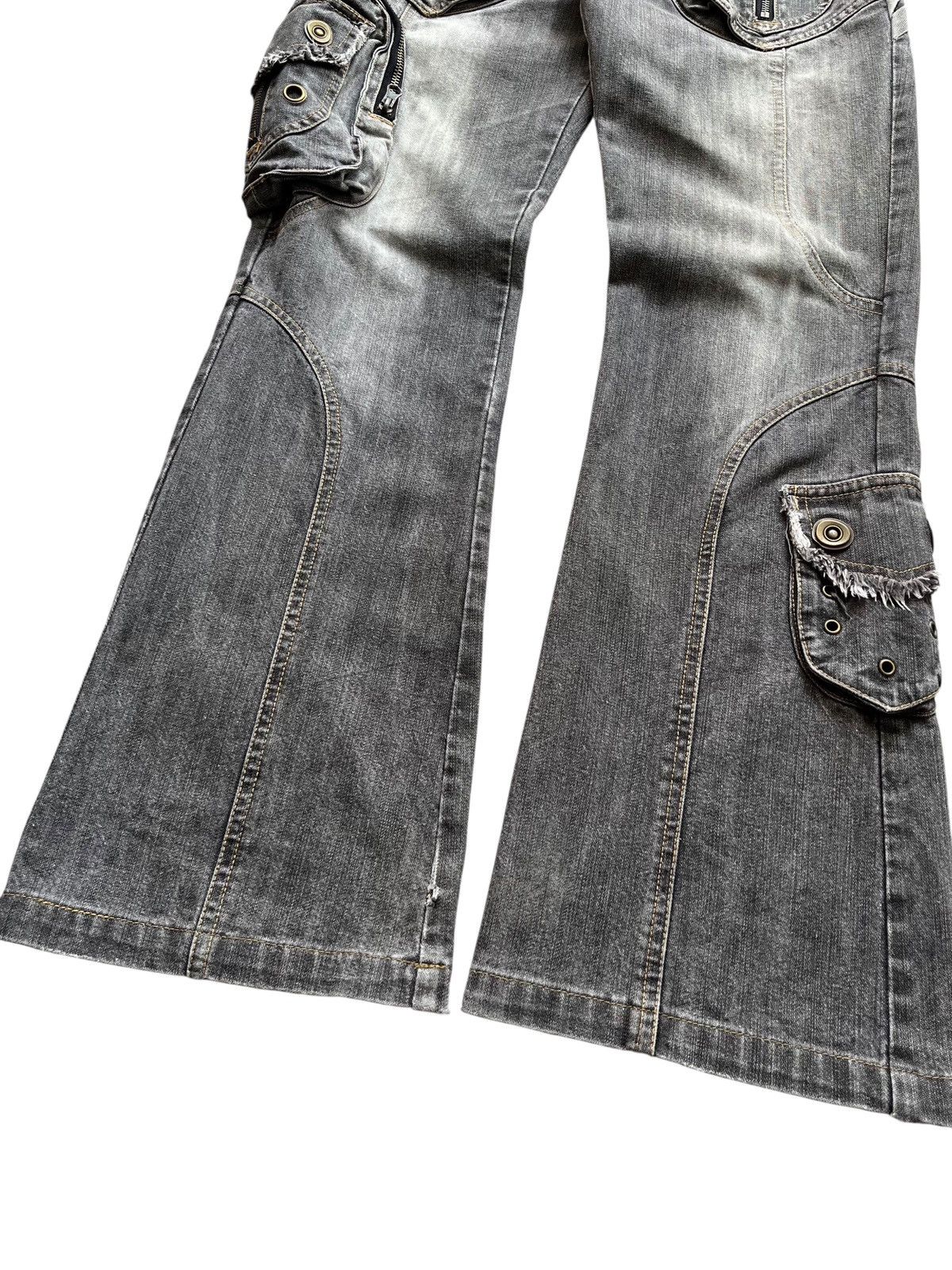 If Six Was Nine × Japanese Brand × Le Grande Bleu (L.G.B.) In the attic pocket zip distressed flared denim pants Size US 32 / EU 48 - 4 Thumbnail
