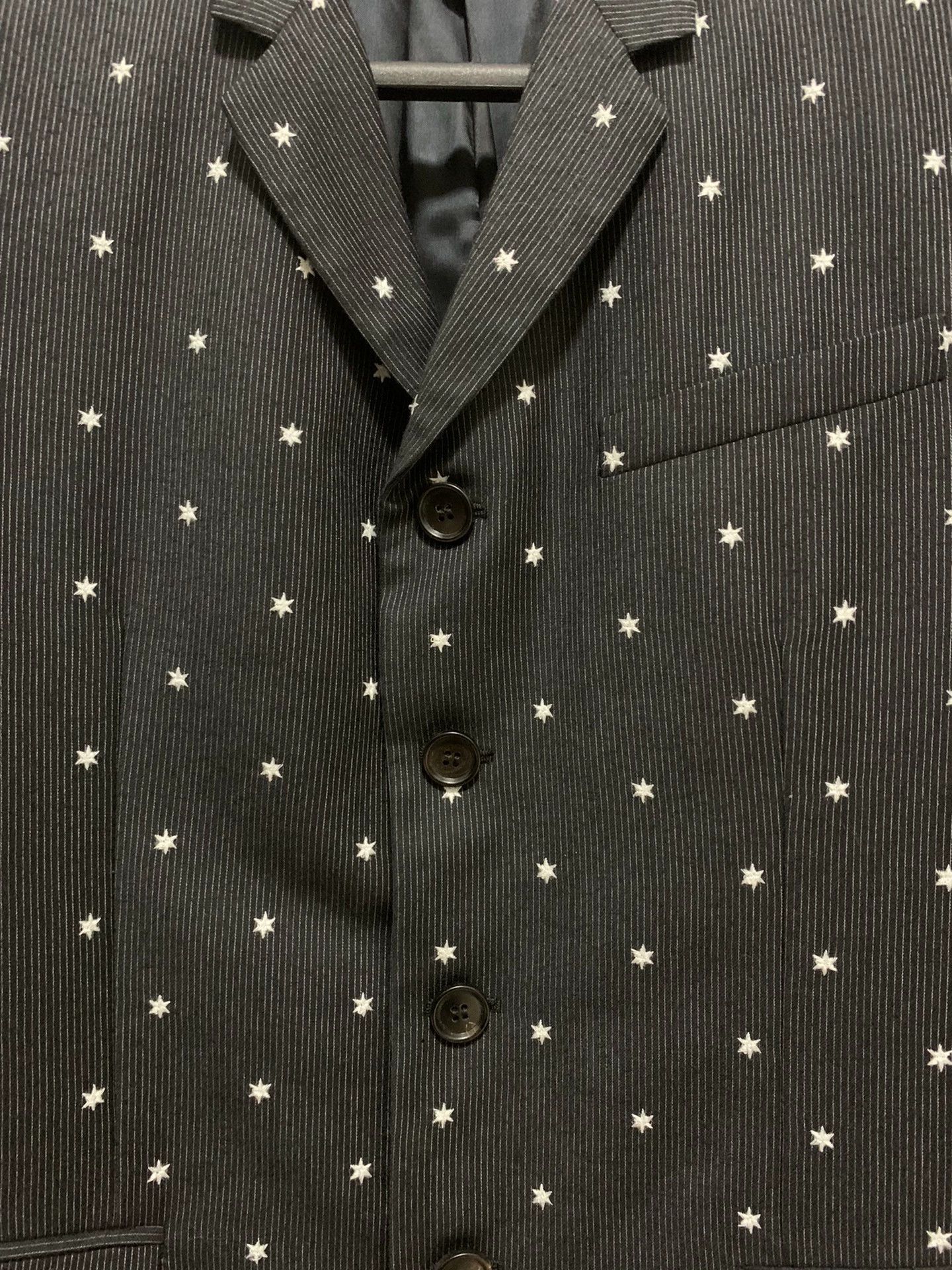 Dior Dior Homme 14FW Stripe Pentagram 4-Button Blazer 46 Size 46R - 6 Thumbnail