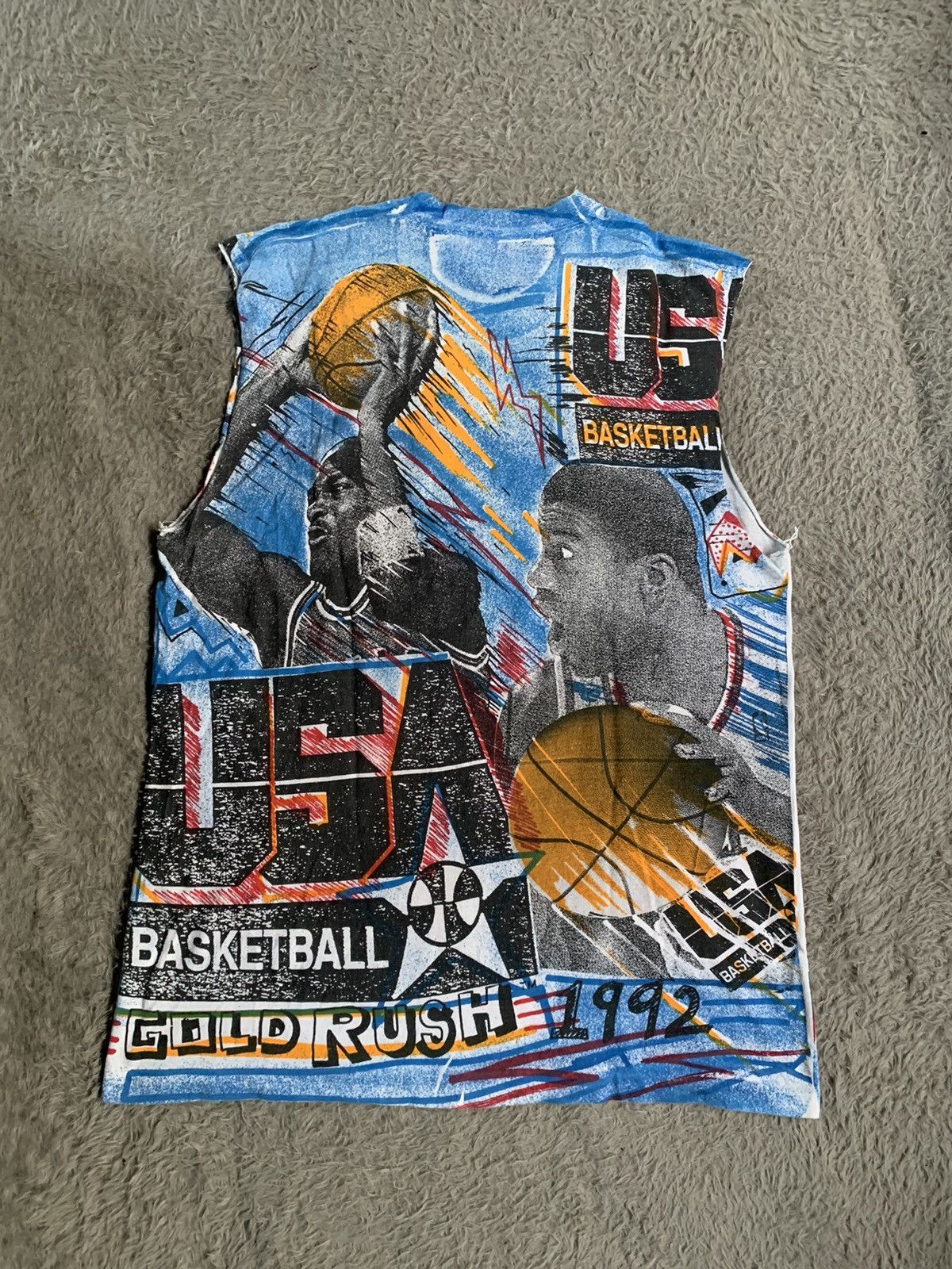Vintage Vintage 90s Magic Johnson Dream Team Usa Michael Jordan AOP Size US XL / EU 56 / 4 - 10 Thumbnail