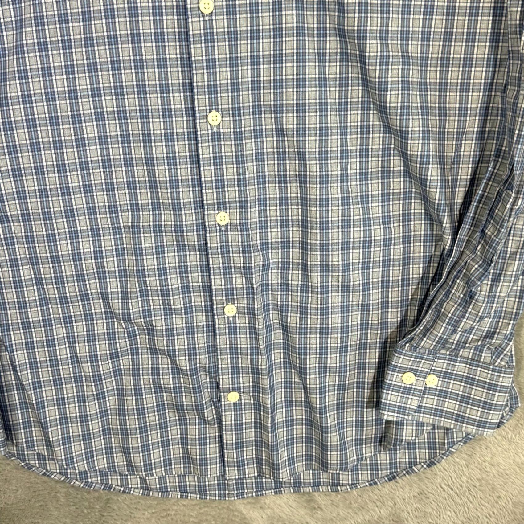 Peter Millar Peter Millar Long Sleeve Button-Up Shirt XL Blue Plaid Fitted Casual Men’s Shirt Size US XL / EU 56 / 4 - 6 Thumbnail