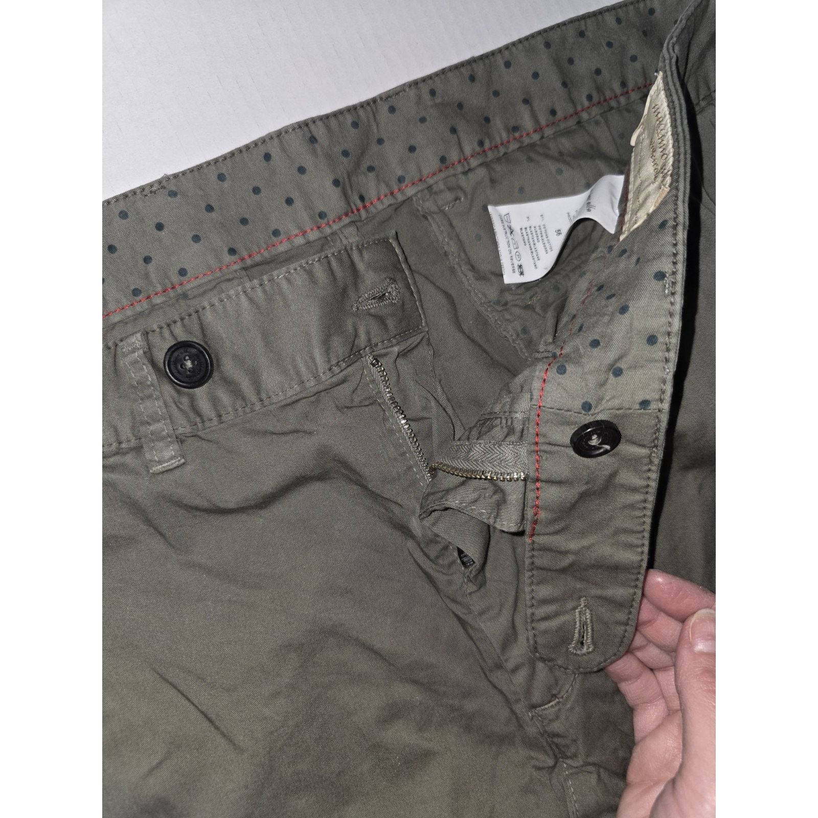 Massimo Alba Massimo Alba Watercolor Men 40x34 Olive Cotton Stretch Italy Size US 40 / EU 56 - 4 Thumbnail
