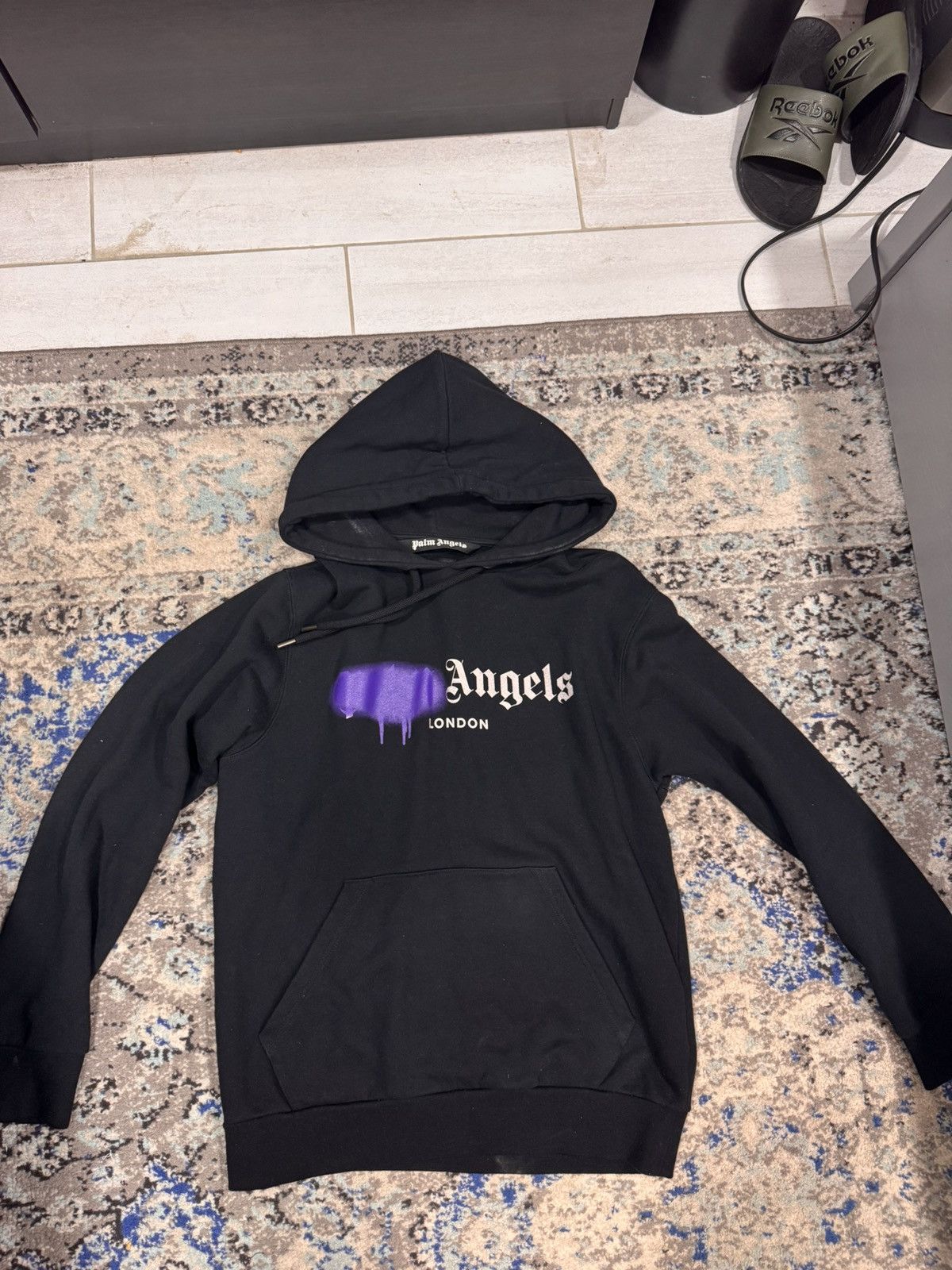 Palm Angels Palm Angles London purple spray hoodie Size US XS / EU 42 / 0 - 5 Thumbnail